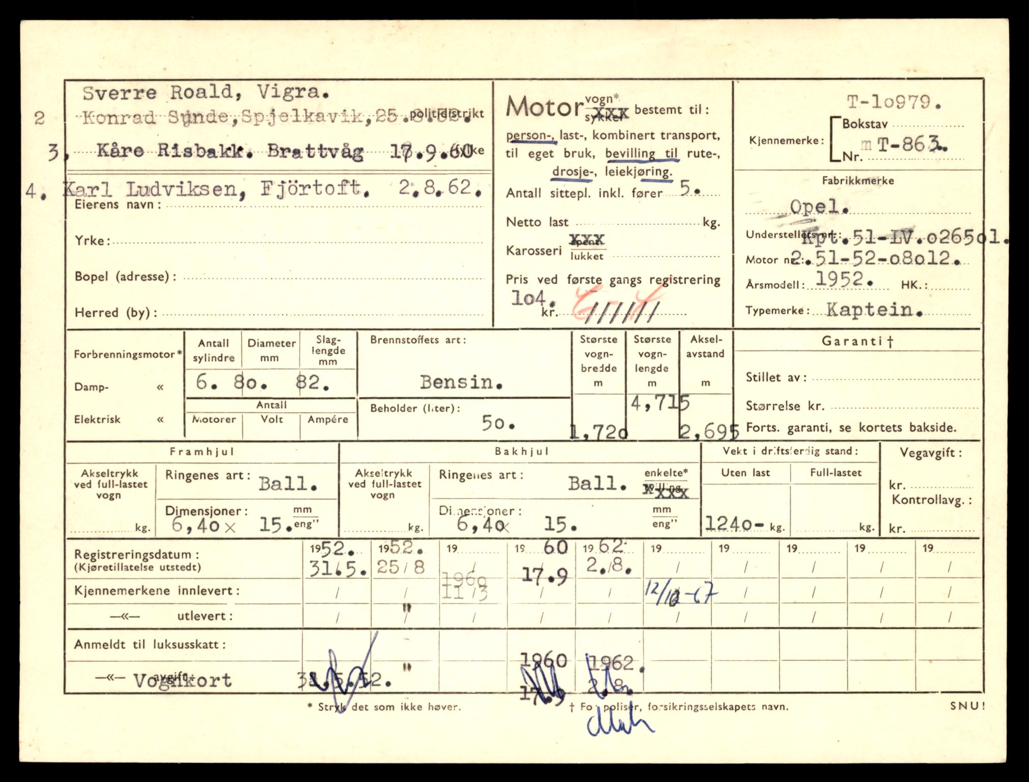 Møre og Romsdal vegkontor - Ålesund trafikkstasjon, AV/SAT-A-4099/F/Fe/L0025: Registreringskort for kjøretøy T 10931 - T 11045, 1927-1998, p. 1319