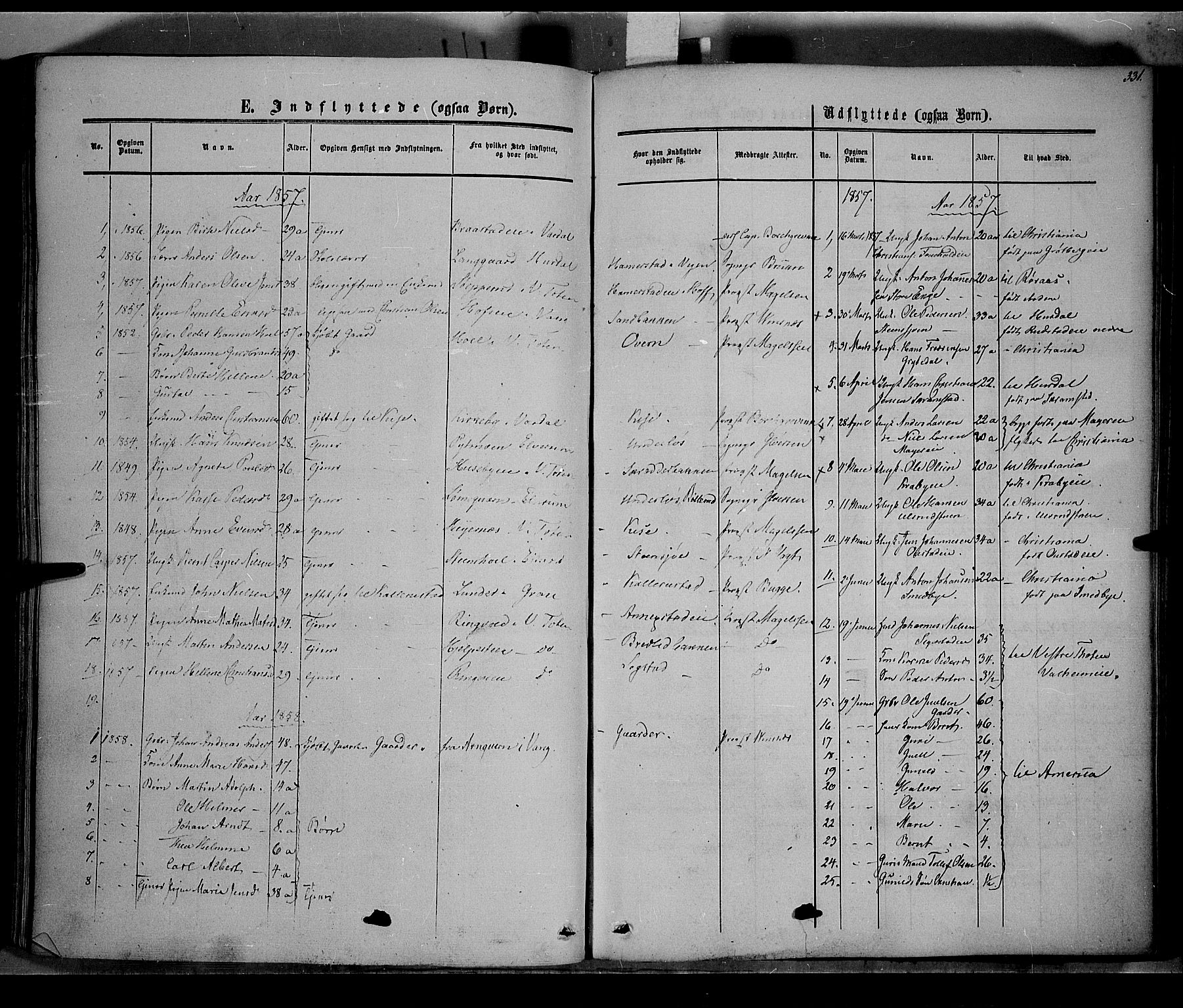 Østre Toten prestekontor, SAH/PREST-104/H/Ha/Haa/L0004: Parish register (official) no. 4, 1857-1865, p. 331