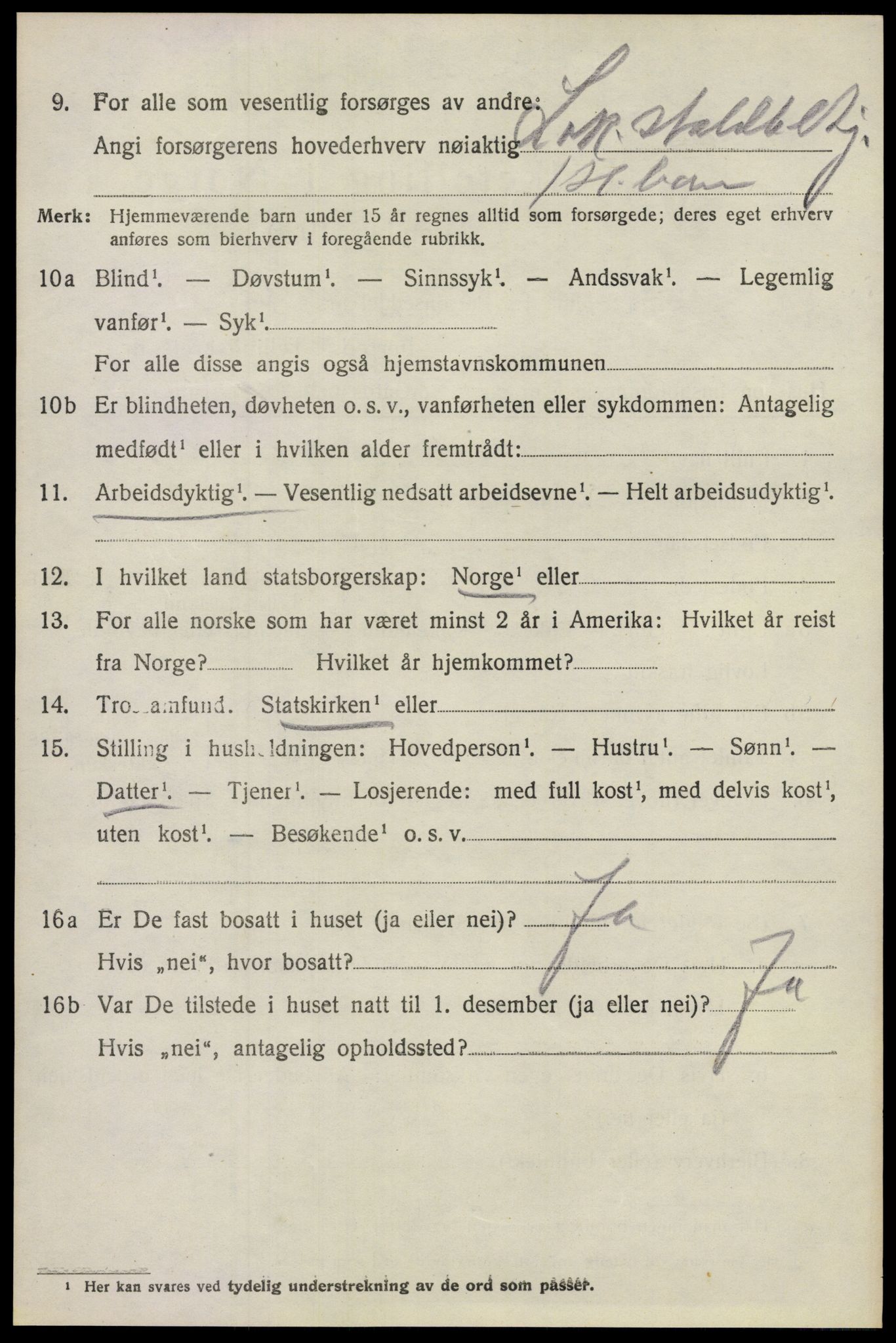 SAO, 1920 census for Lillestrøm, 1920, p. 7085