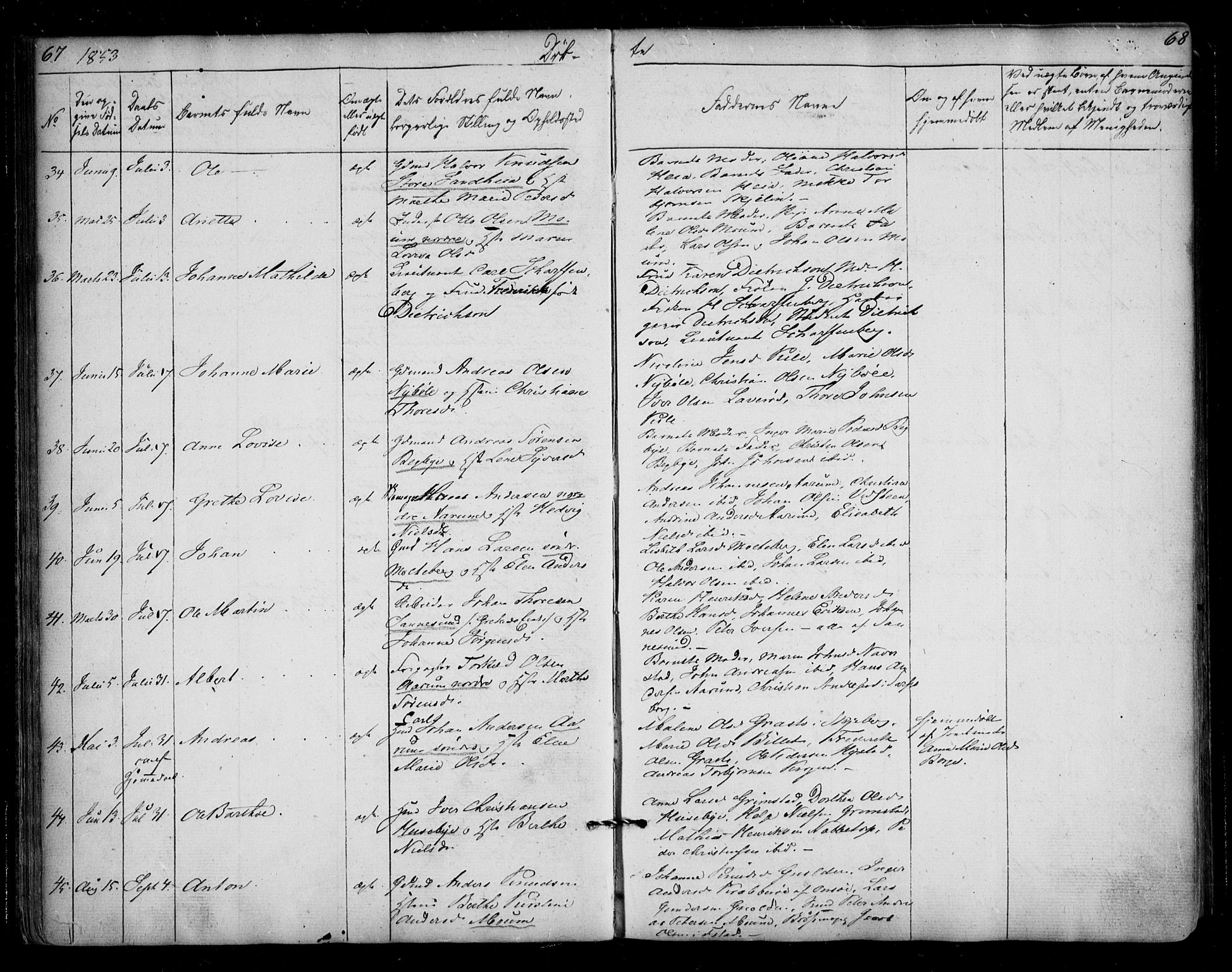 Borge prestekontor Kirkebøker, AV/SAO-A-10903/F/Fa/L0005: Parish register (official) no. I 5, 1848-1860, p. 67-68