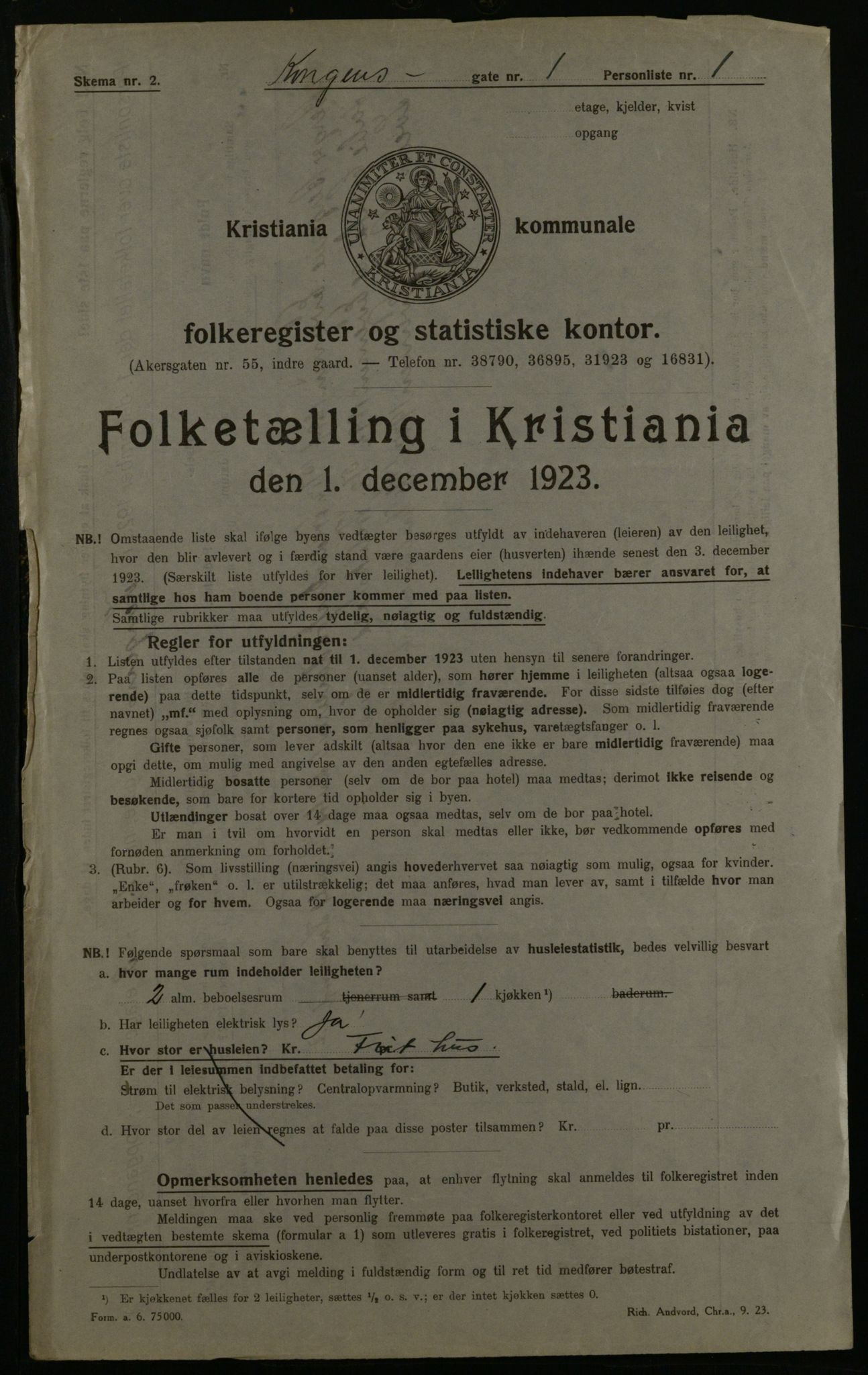 OBA, Municipal Census 1923 for Kristiania, 1923, p. 58804