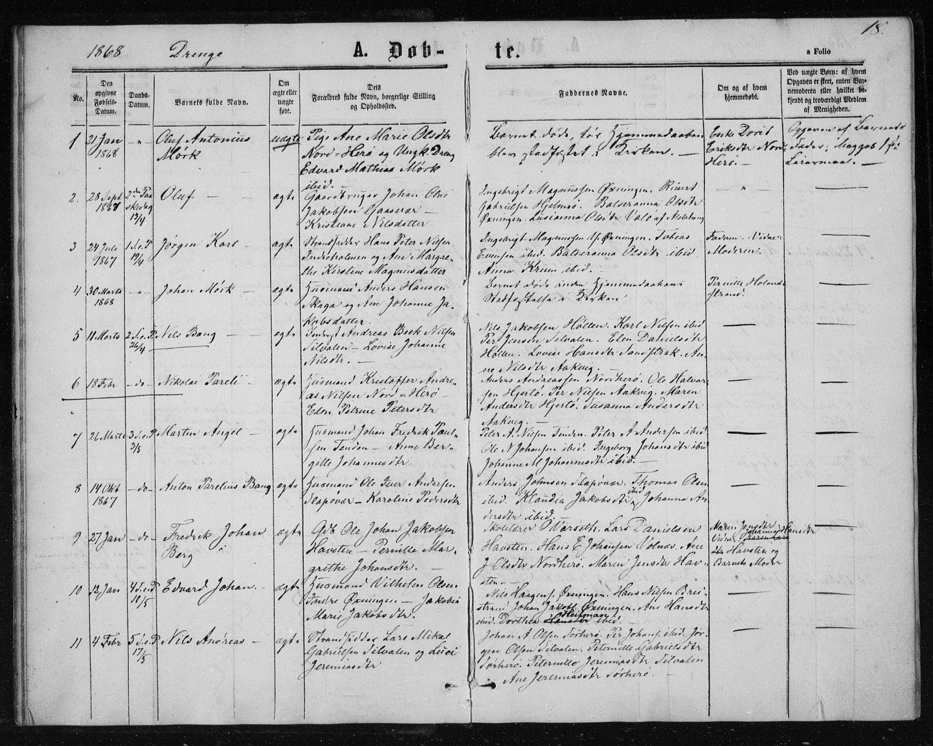 Ministerialprotokoller, klokkerbøker og fødselsregistre - Nordland, AV/SAT-A-1459/834/L0505: Parish register (official) no. 834A03, 1862-1871, p. 18