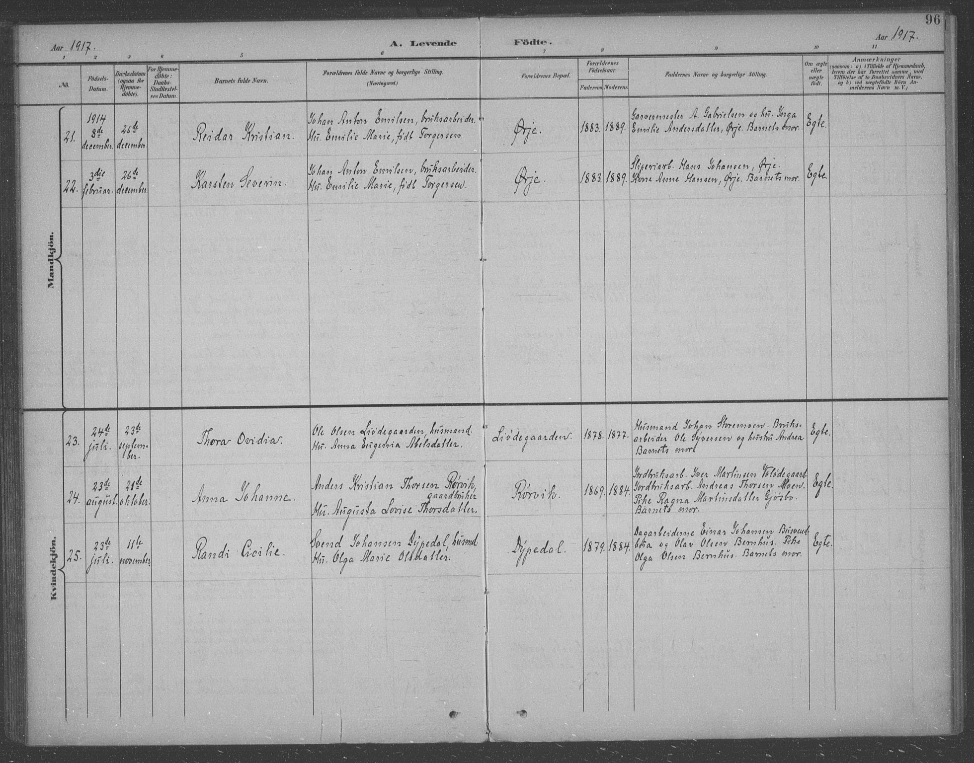 Aremark prestekontor Kirkebøker, SAO/A-10899/F/Fb/L0005: Parish register (official) no. II 5, 1895-1919, p. 96