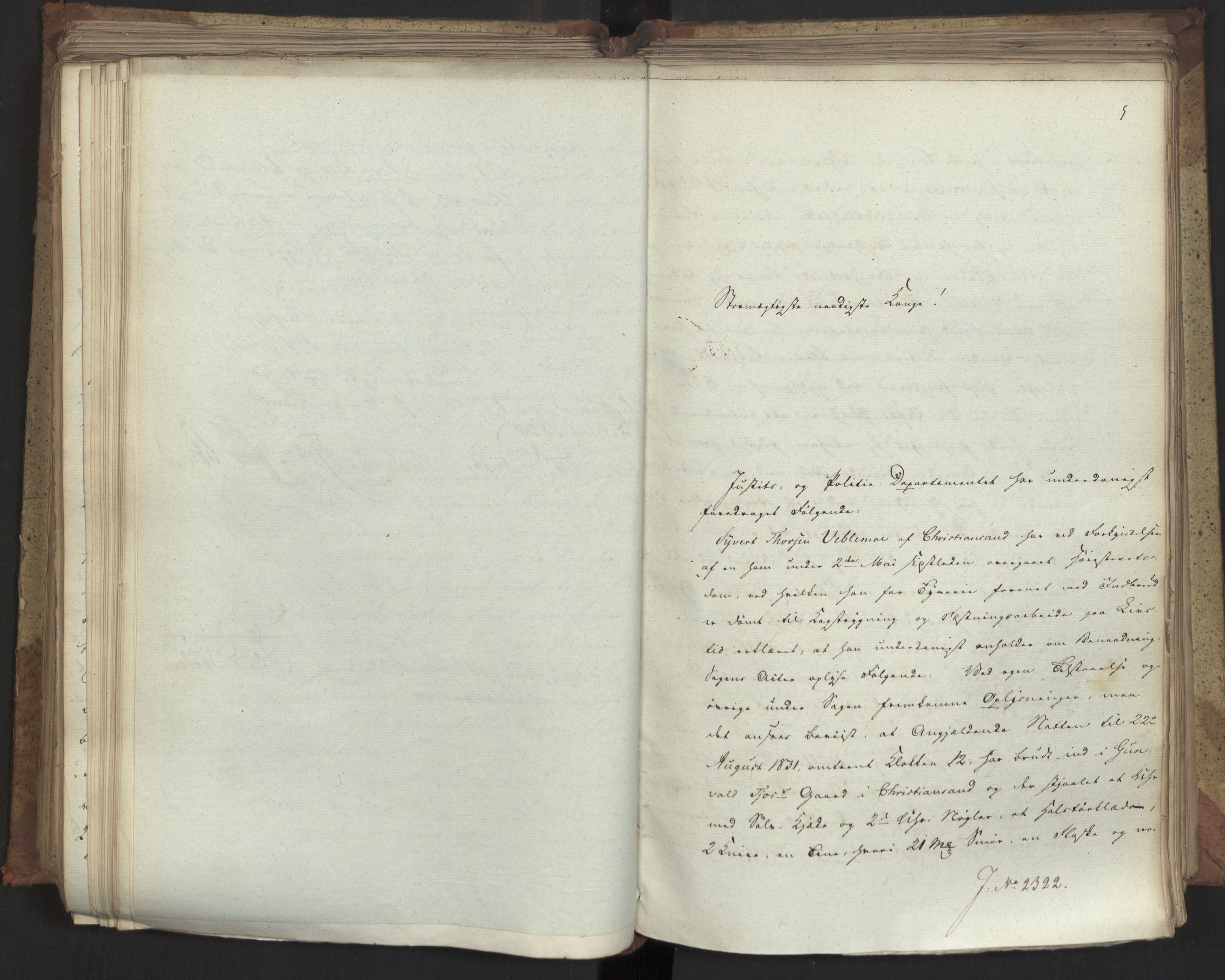 Statsrådsavdelingen i Stockholm, AV/RA-S-1003/D/Da/L0078: Regjeringsinnstillinger nr. 2260-2399, 1832, p. 251