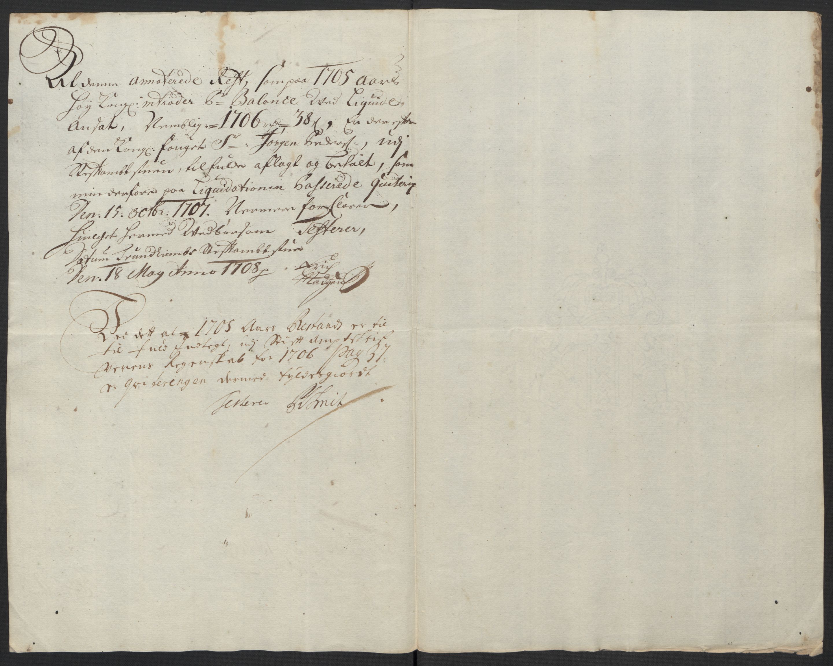 Rentekammeret inntil 1814, Reviderte regnskaper, Fogderegnskap, RA/EA-4092/R60/L3955: Fogderegnskap Orkdal og Gauldal, 1705, p. 569