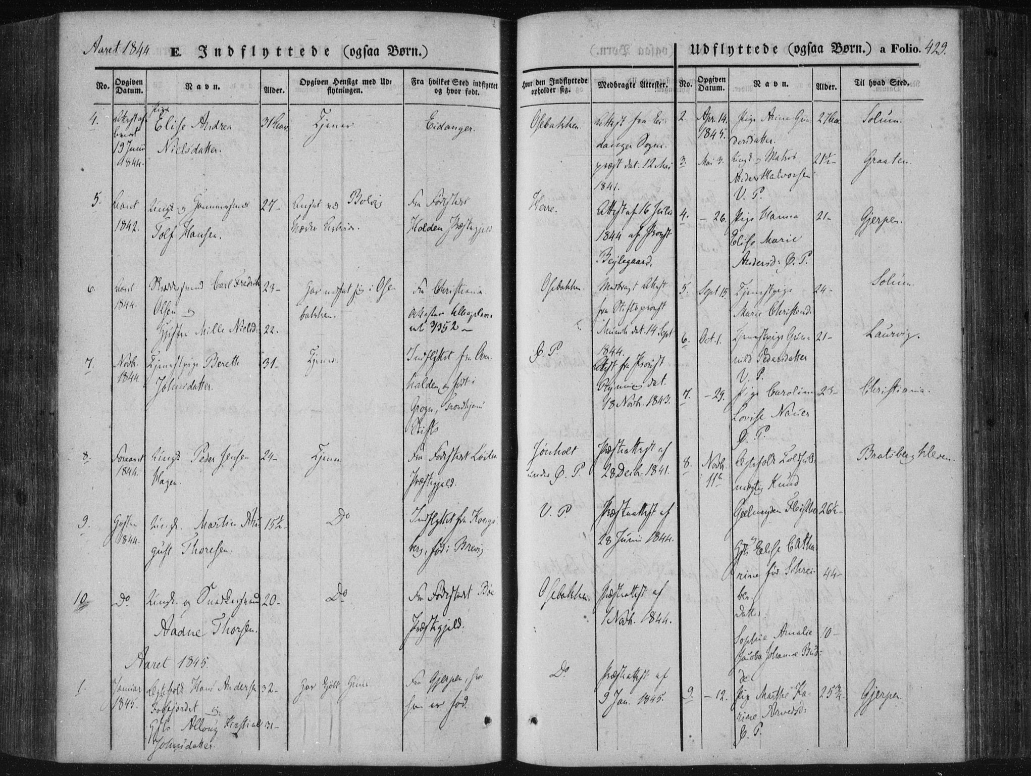 Porsgrunn kirkebøker , SAKO/A-104/F/Fa/L0006: Parish register (official) no. 6, 1841-1857, p. 429