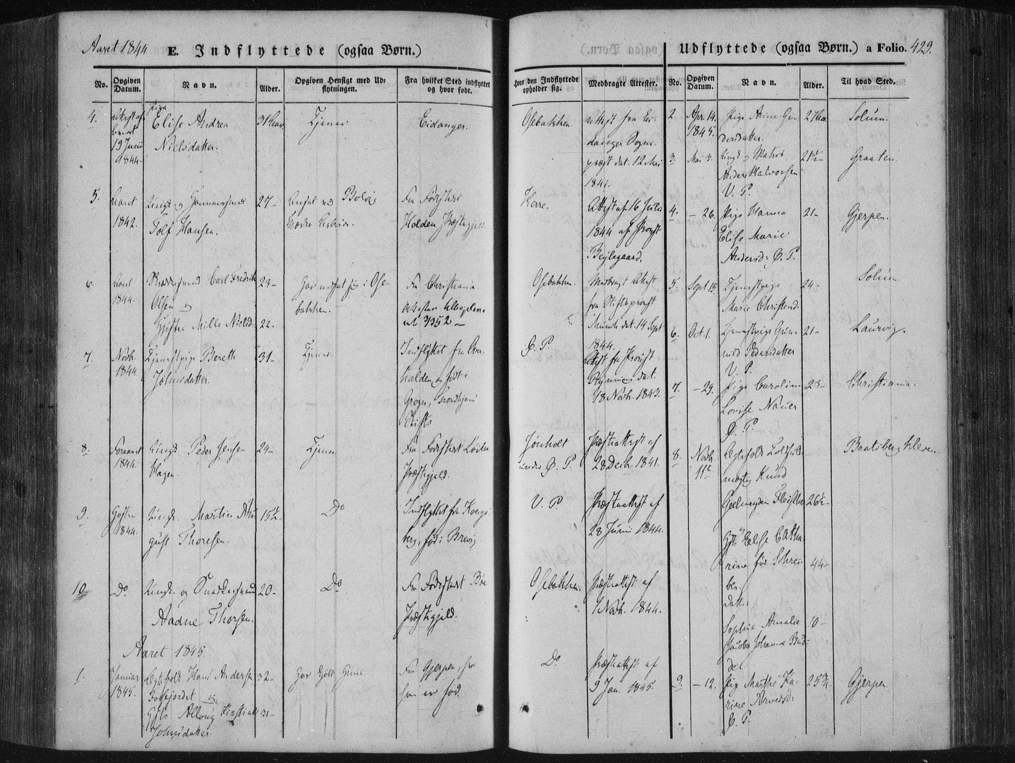 Porsgrunn kirkebøker , AV/SAKO-A-104/F/Fa/L0006: Parish register (official) no. 6, 1841-1857, p. 429