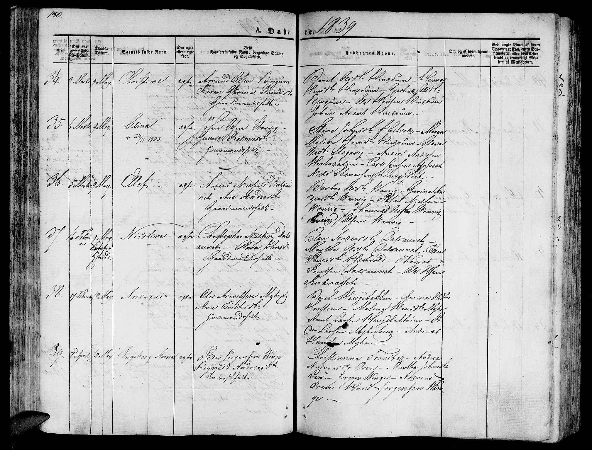 Ministerialprotokoller, klokkerbøker og fødselsregistre - Nord-Trøndelag, SAT/A-1458/701/L0006: Parish register (official) no. 701A06, 1825-1841, p. 130