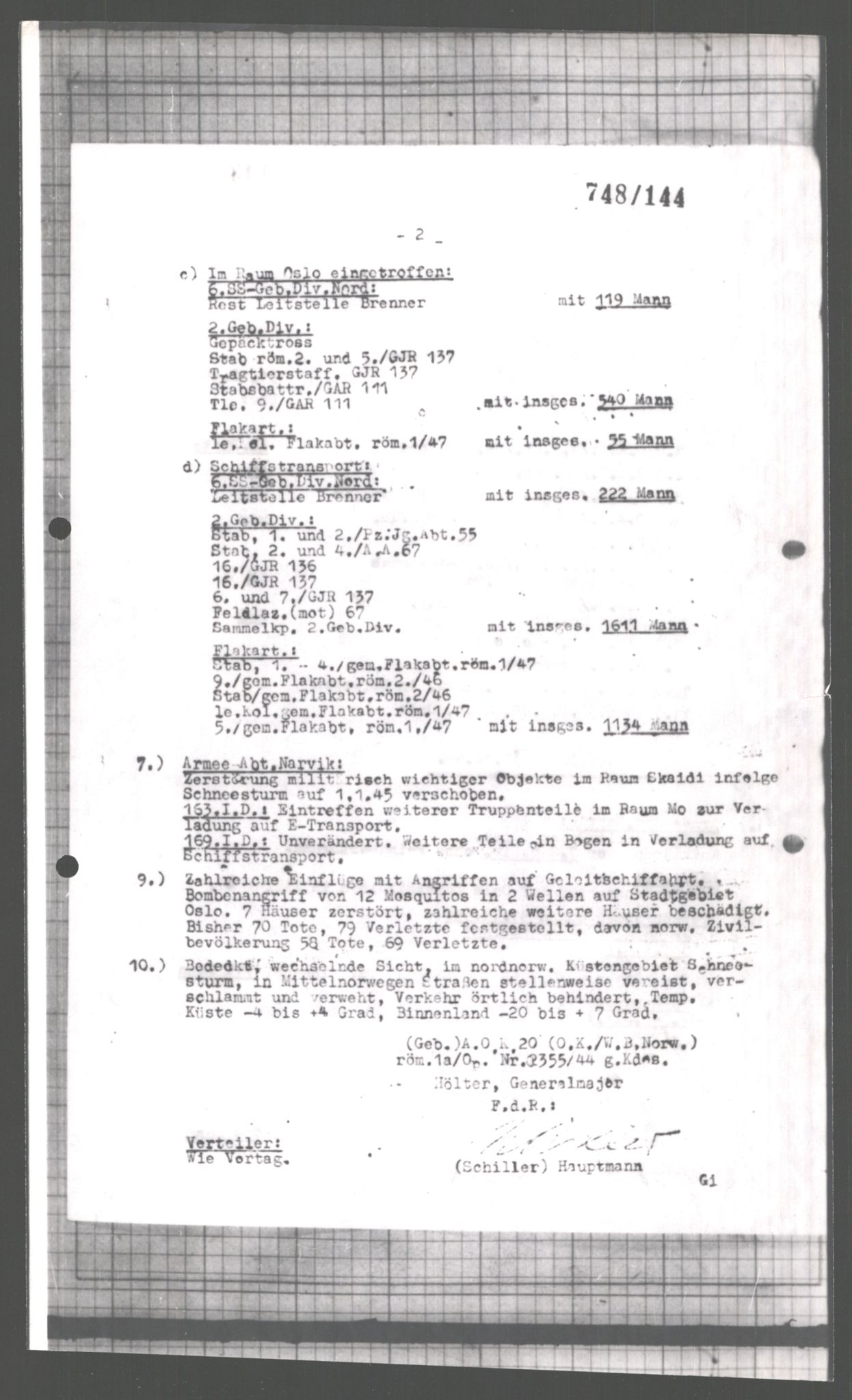 Forsvarets Overkommando. 2 kontor. Arkiv 11.4. Spredte tyske arkivsaker, AV/RA-RAFA-7031/D/Dar/Dara/L0005: Krigsdagbøker for 20. Gebirgs-Armee-Oberkommando (AOK 20), 1942-1944, p. 677