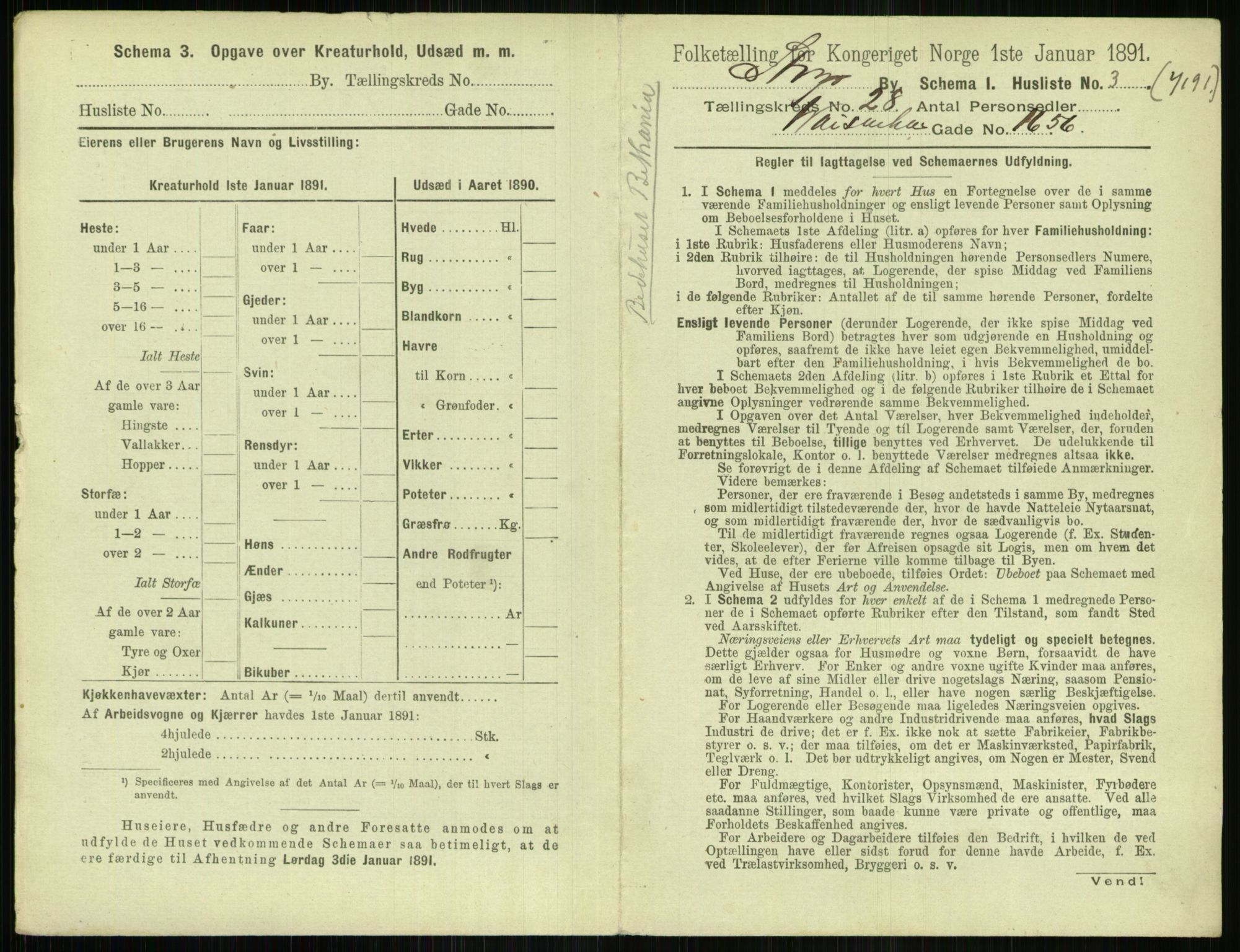 RA, 1891 census for 1103 Stavanger, 1891, p. 4983