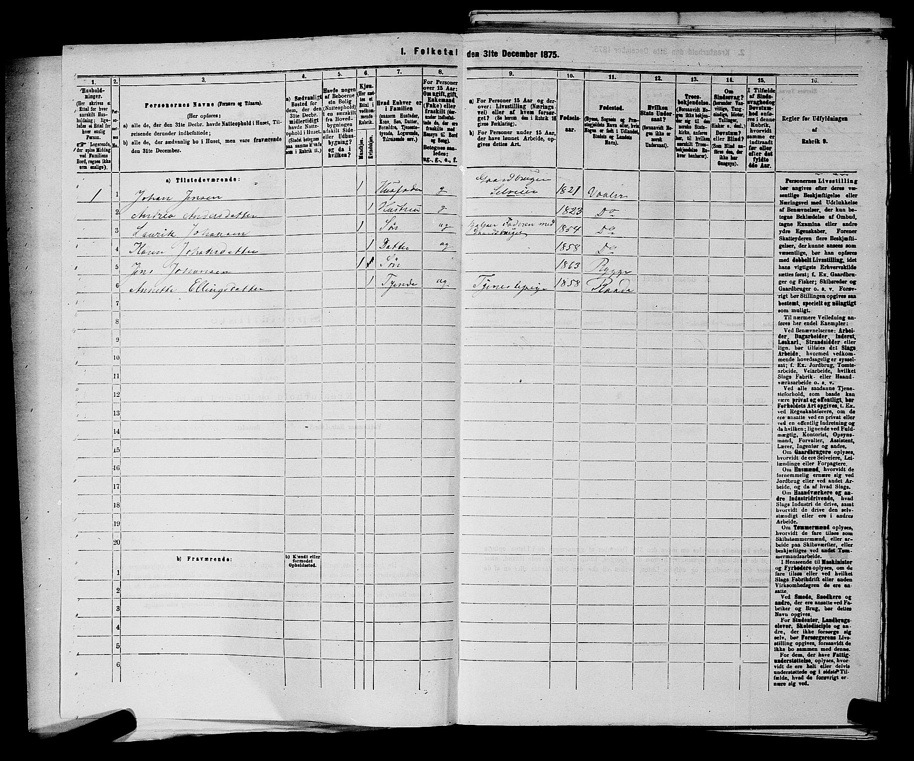 RA, 1875 census for 0136P Rygge, 1875, p. 653