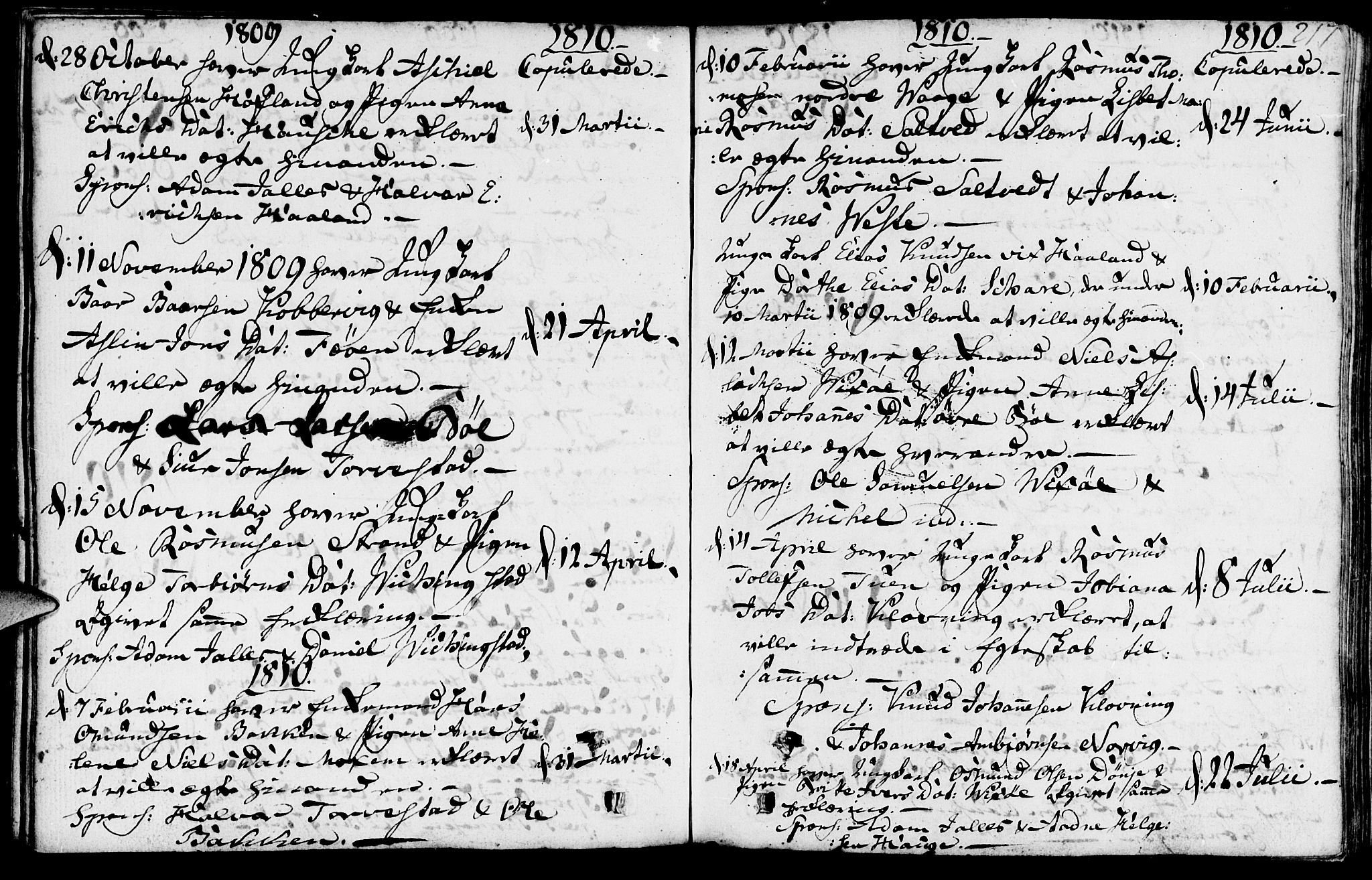Torvastad sokneprestkontor, SAST/A -101857/H/Ha/Haa/L0002: Parish register (official) no. A 2, 1801-1817, p. 217