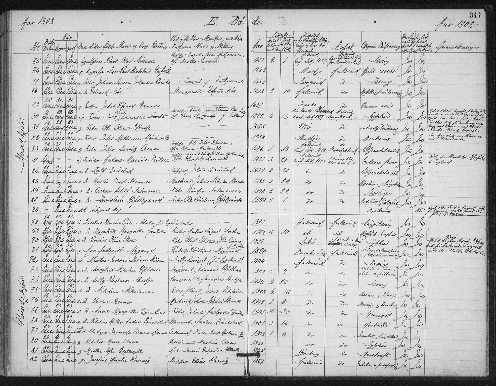 Ministerialprotokoller, klokkerbøker og fødselsregistre - Møre og Romsdal, AV/SAT-A-1454/529/L0457: Parish register (official) no. 529A07, 1894-1903, p. 347