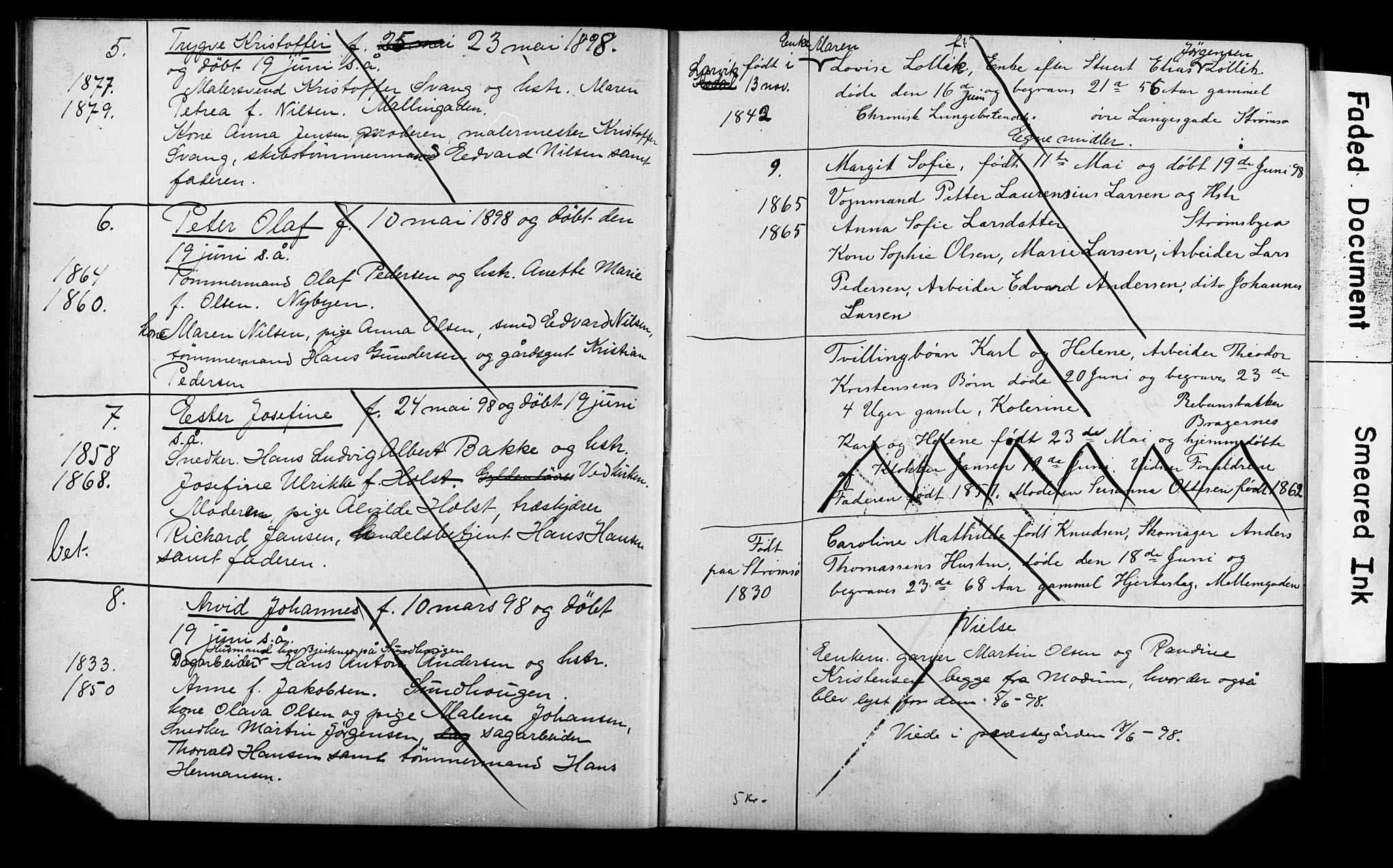 Strømsø kirkebøker, AV/SAKO-A-246/Y/Ya/L0005: Parish register draft no. I 5, 1897-1903