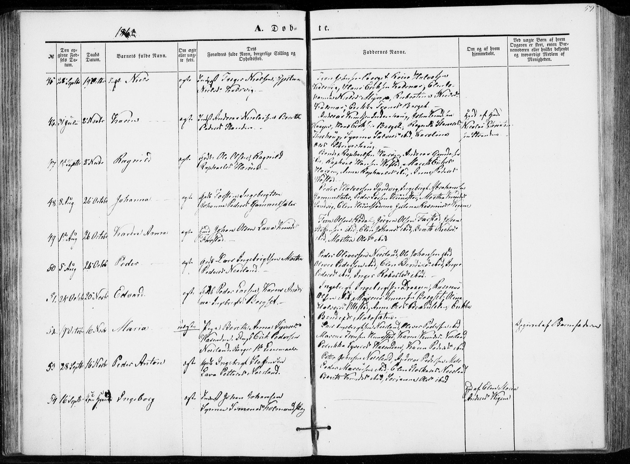 Ministerialprotokoller, klokkerbøker og fødselsregistre - Møre og Romsdal, AV/SAT-A-1454/566/L0767: Parish register (official) no. 566A06, 1852-1868, p. 59