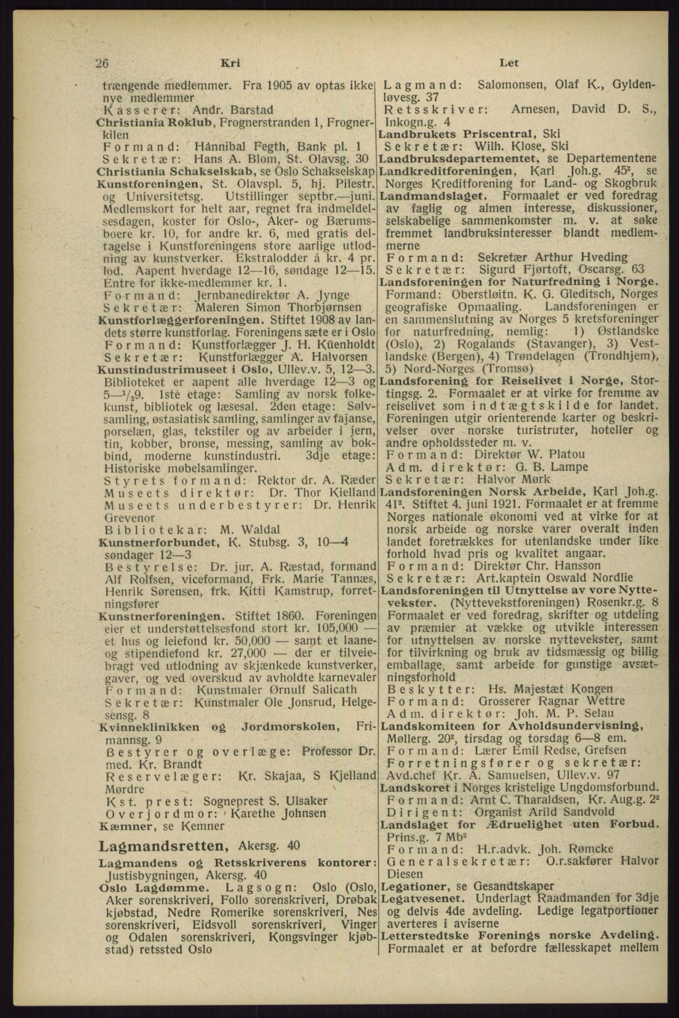 Kristiania/Oslo adressebok, PUBL/-, 1929, p. 26