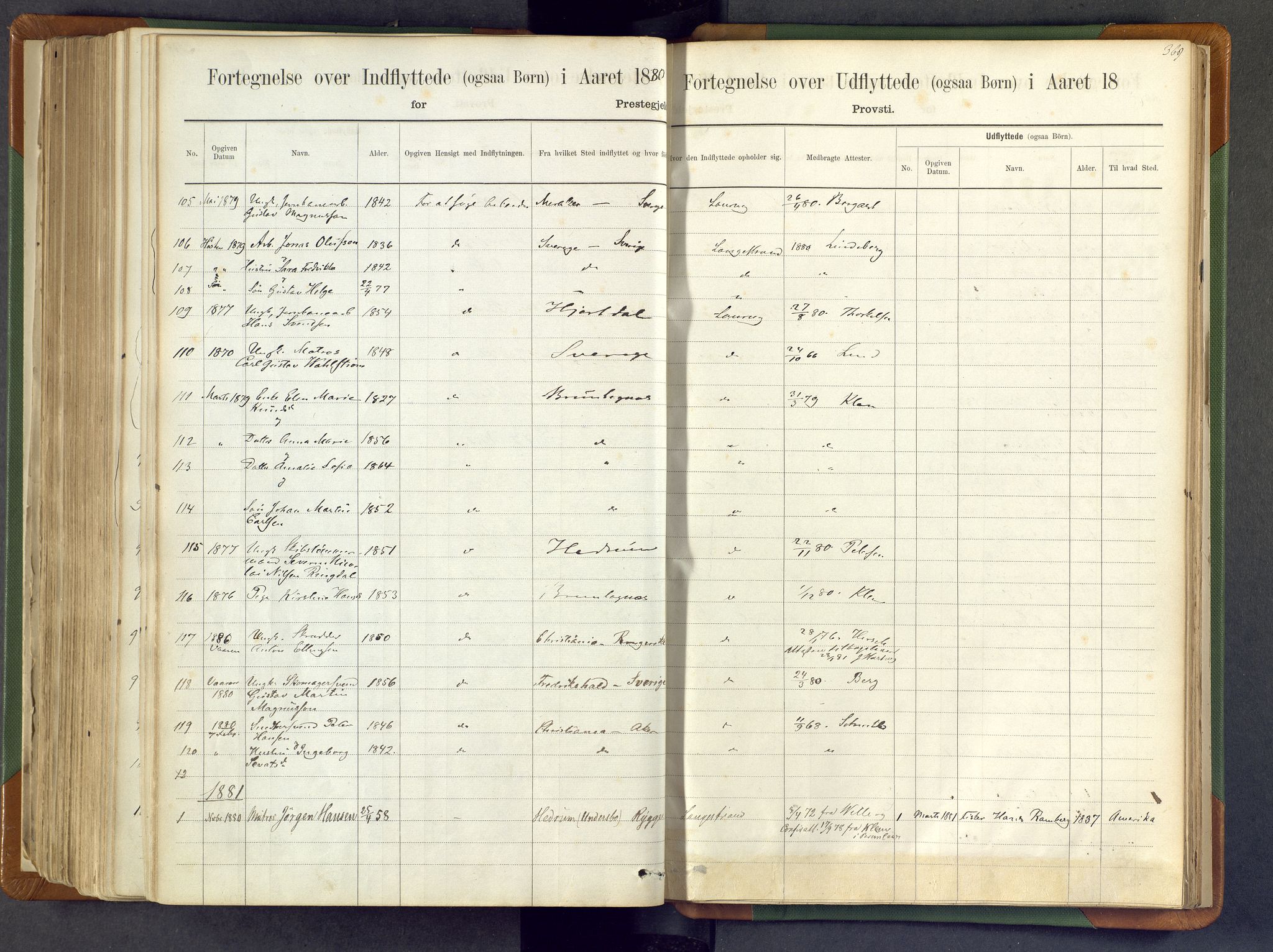 Larvik kirkebøker, AV/SAKO-A-352/F/Fa/L0007: Parish register (official) no. I 7, 1871-1883, p. 369