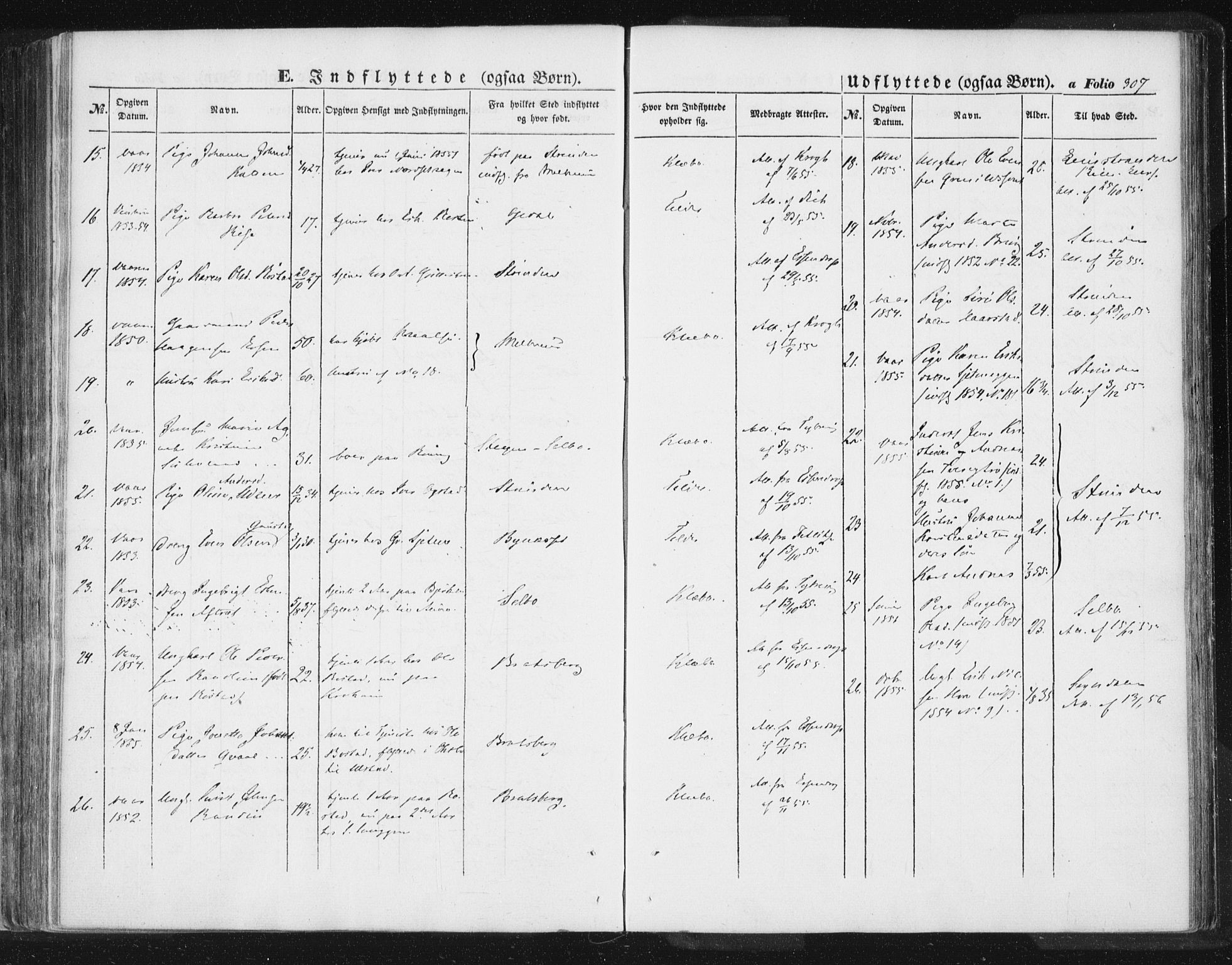 Ministerialprotokoller, klokkerbøker og fødselsregistre - Sør-Trøndelag, AV/SAT-A-1456/618/L0441: Parish register (official) no. 618A05, 1843-1862, p. 307