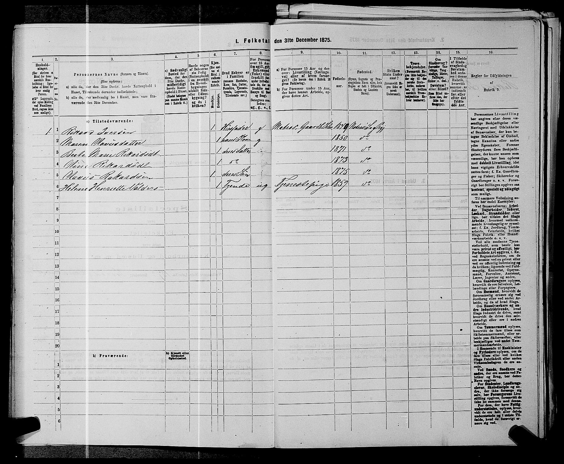 SAKO, 1875 census for 0722P Nøtterøy, 1875, p. 975