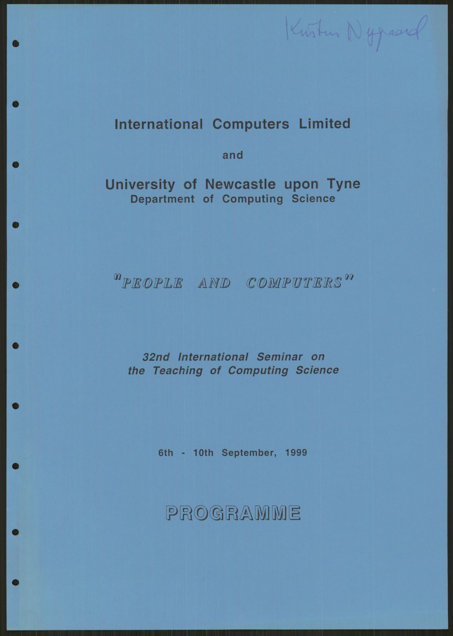 Nygaard, Kristen, RA/PA-1398/F/Fh/L0001: Systemarbeid/brukermedvirkning, 1979-2002, p. 533