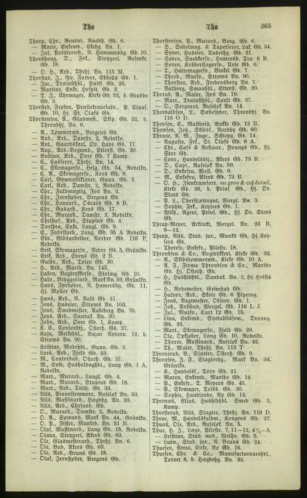 Kristiania/Oslo adressebok, PUBL/-, 1880, p. 265