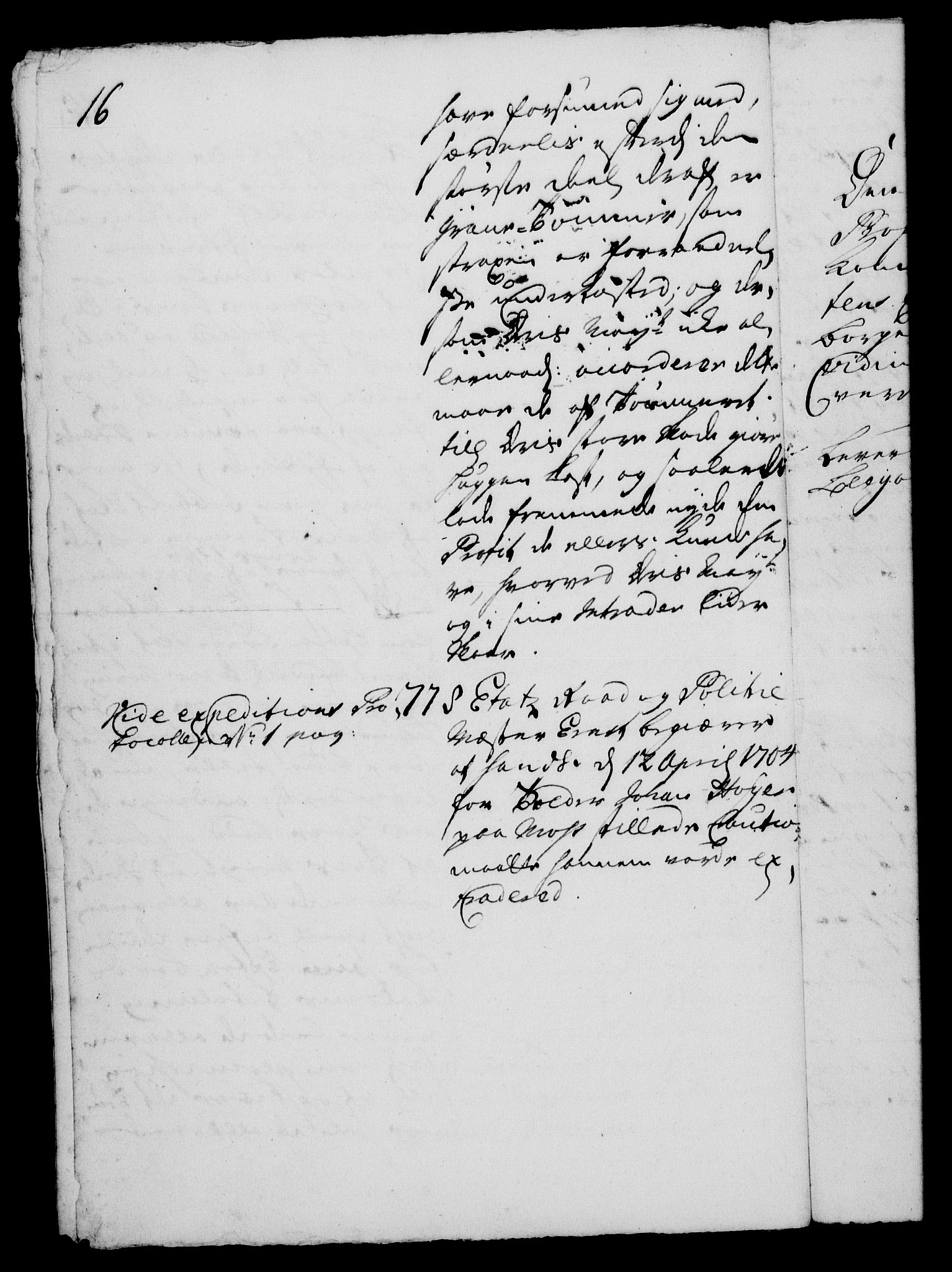 Rentekammeret, Kammerkanselliet, AV/RA-EA-3111/G/Gh/Gha/L0004: Norsk ekstraktmemorialprotokoll, sak. 766-941 (merket RK 53.49), 1721, p. 16