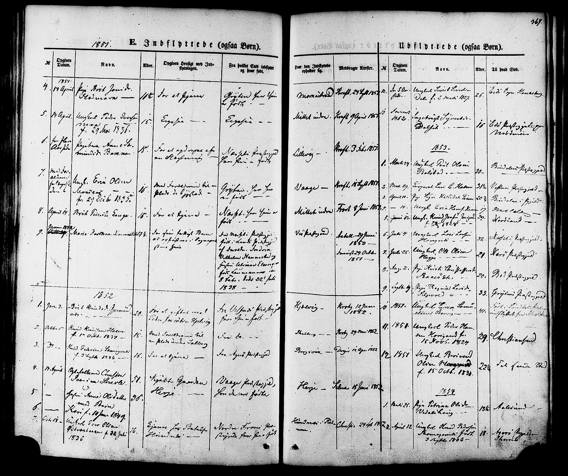 Ministerialprotokoller, klokkerbøker og fødselsregistre - Møre og Romsdal, SAT/A-1454/547/L0603: Parish register (official) no. 547A05, 1846-1877, p. 367