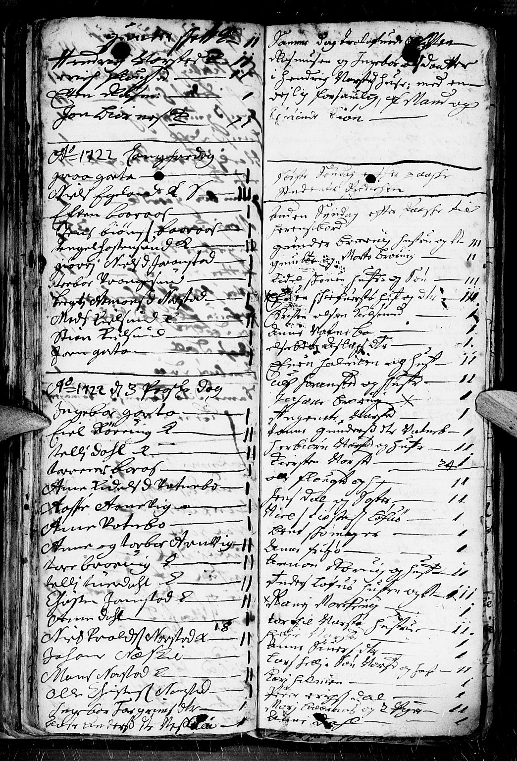 Dypvåg sokneprestkontor, AV/SAK-1111-0007/F/Fb/Fba/L0003: Parish register (copy) no. B 3, 1715-1738, p. 74