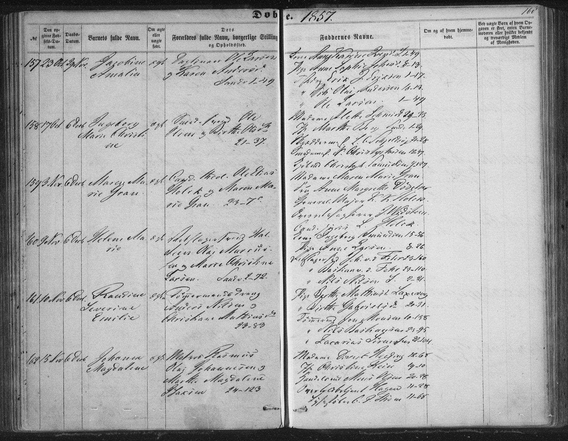 Korskirken sokneprestembete, SAB/A-76101/H/Haa/L0018: Parish register (official) no. B 4, 1857-1866, p. 168