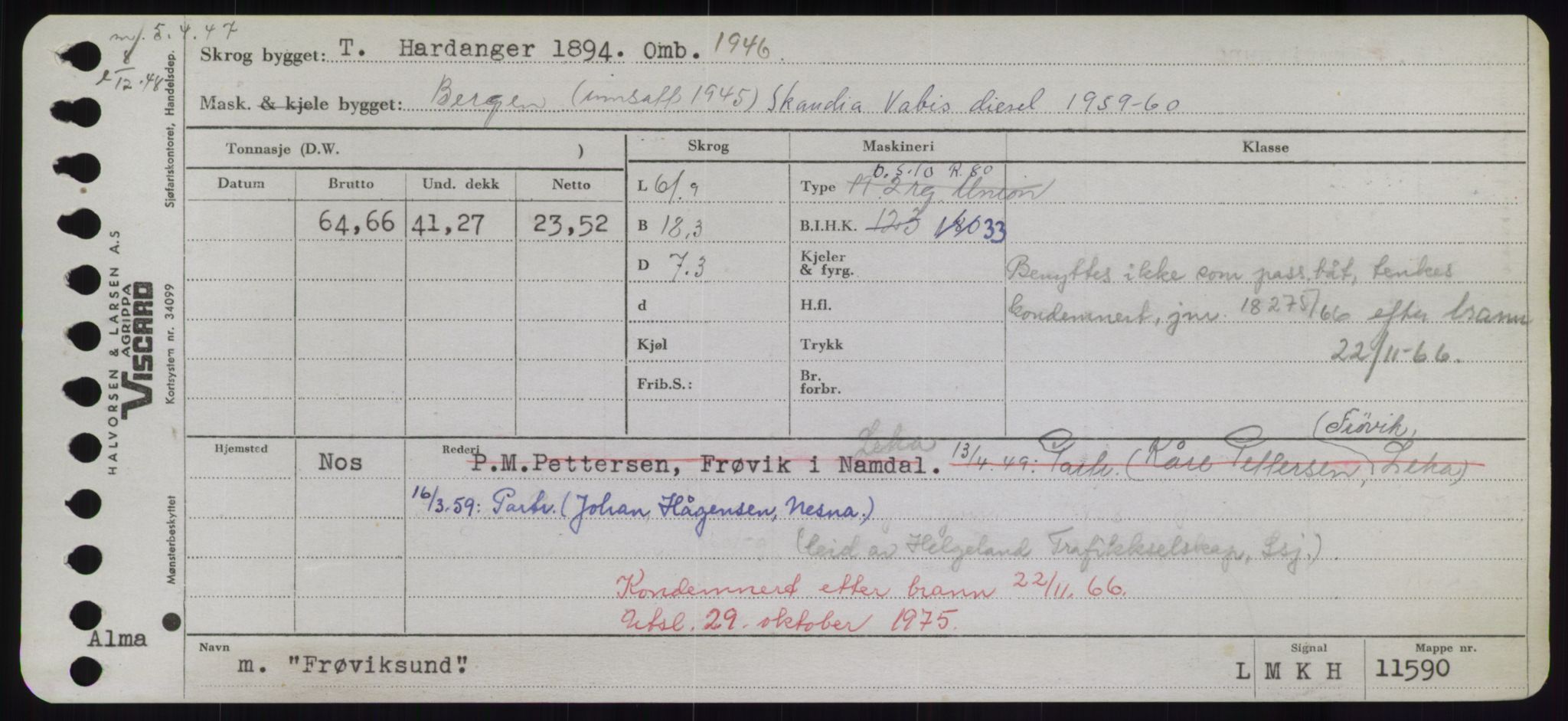 Sjøfartsdirektoratet med forløpere, Skipsmålingen, AV/RA-S-1627/H/Hd/L0011: Fartøy, Fla-Får, p. 551