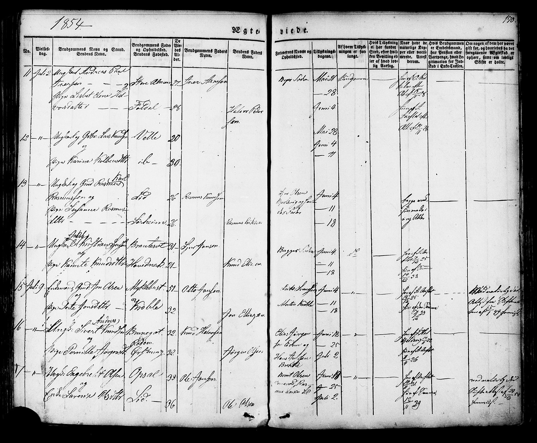 Ministerialprotokoller, klokkerbøker og fødselsregistre - Møre og Romsdal, AV/SAT-A-1454/513/L0174: Parish register (official) no. 513A01, 1831-1855, p. 170