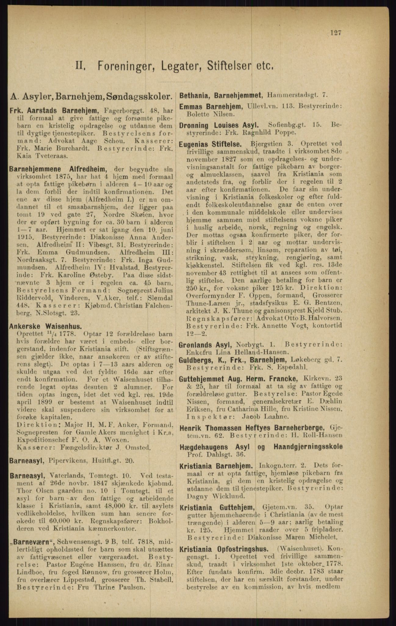 Kristiania/Oslo adressebok, PUBL/-, 1916, p. 127