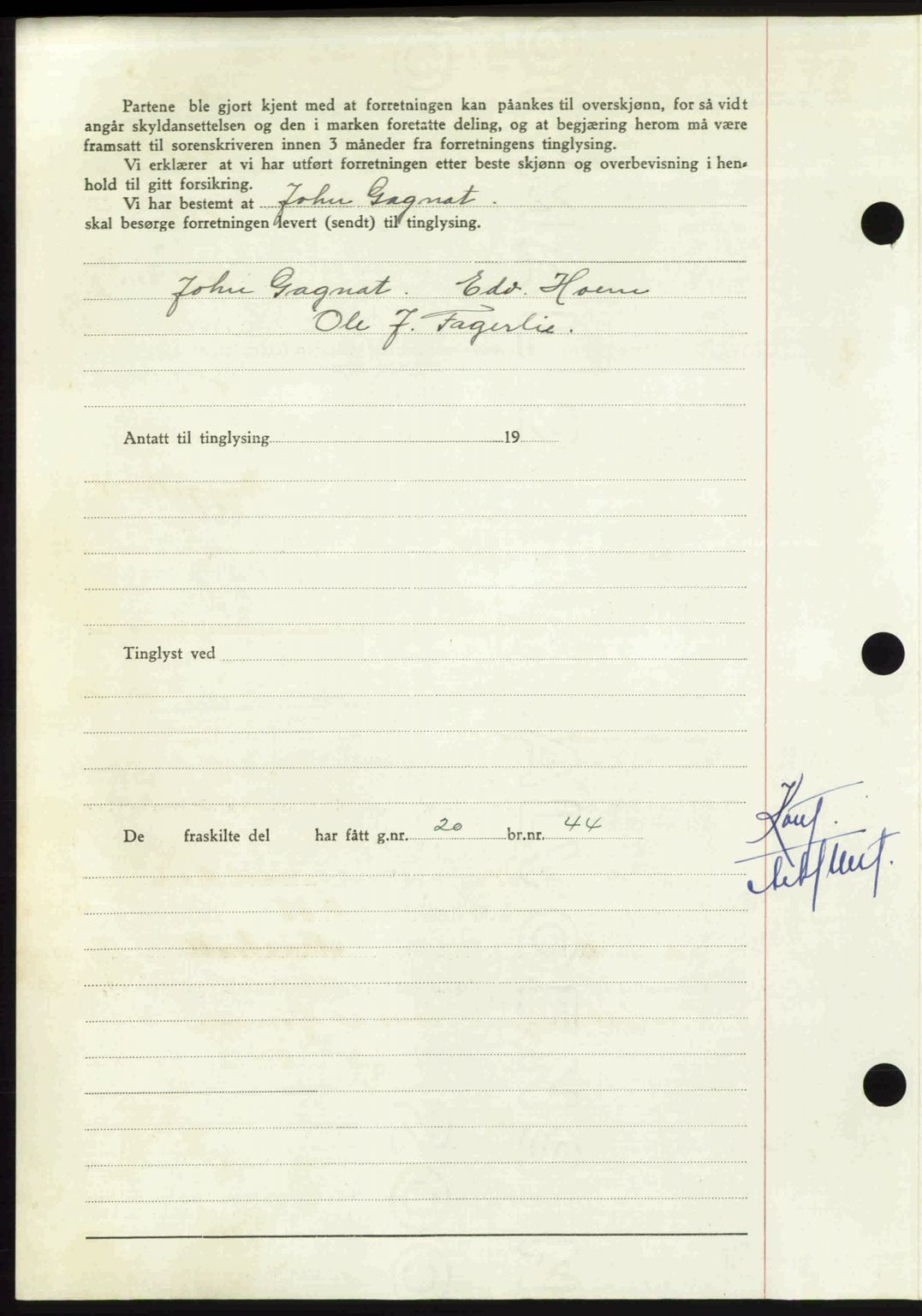 Nordmøre sorenskriveri, AV/SAT-A-4132/1/2/2Ca: Mortgage book no. A115, 1950-1950, Diary no: : 1595/1950