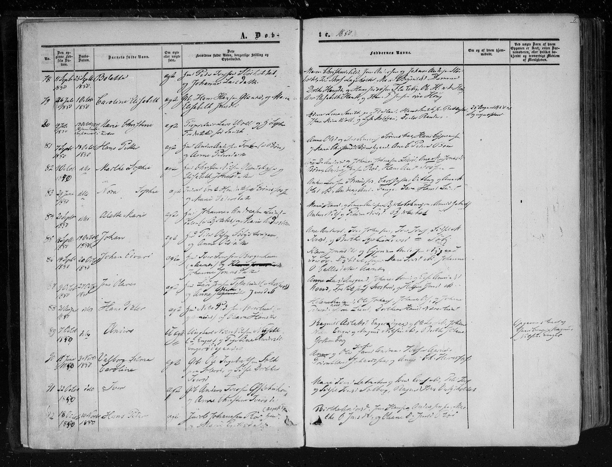 Aremark prestekontor Kirkebøker, AV/SAO-A-10899/F/Fc/L0003: Parish register (official) no. III 3, 1850-1865, p. 7