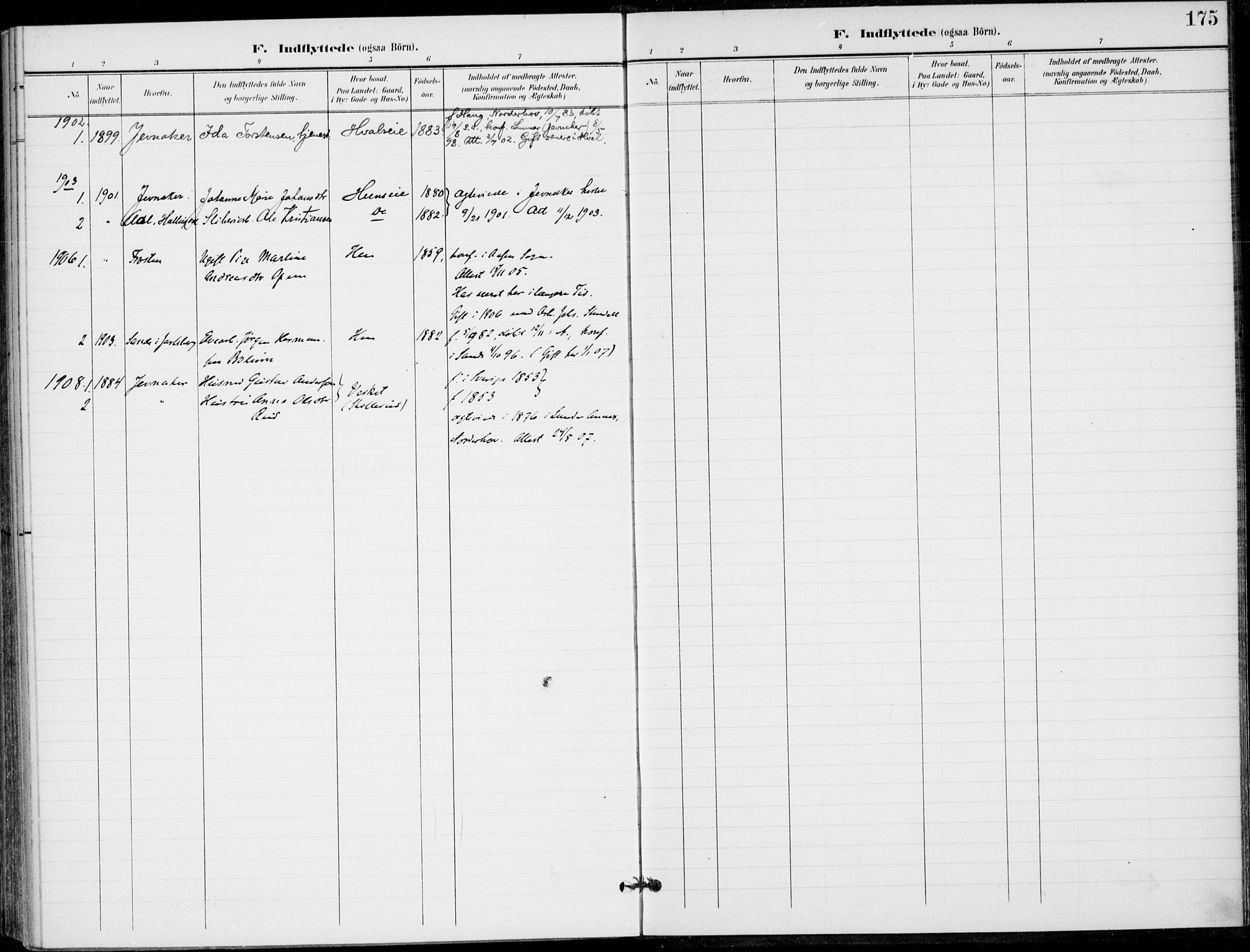 Ådal kirkebøker, AV/SAKO-A-248/F/Fb/L0002: Parish register (official) no. II 2, 1898-1917, p. 175