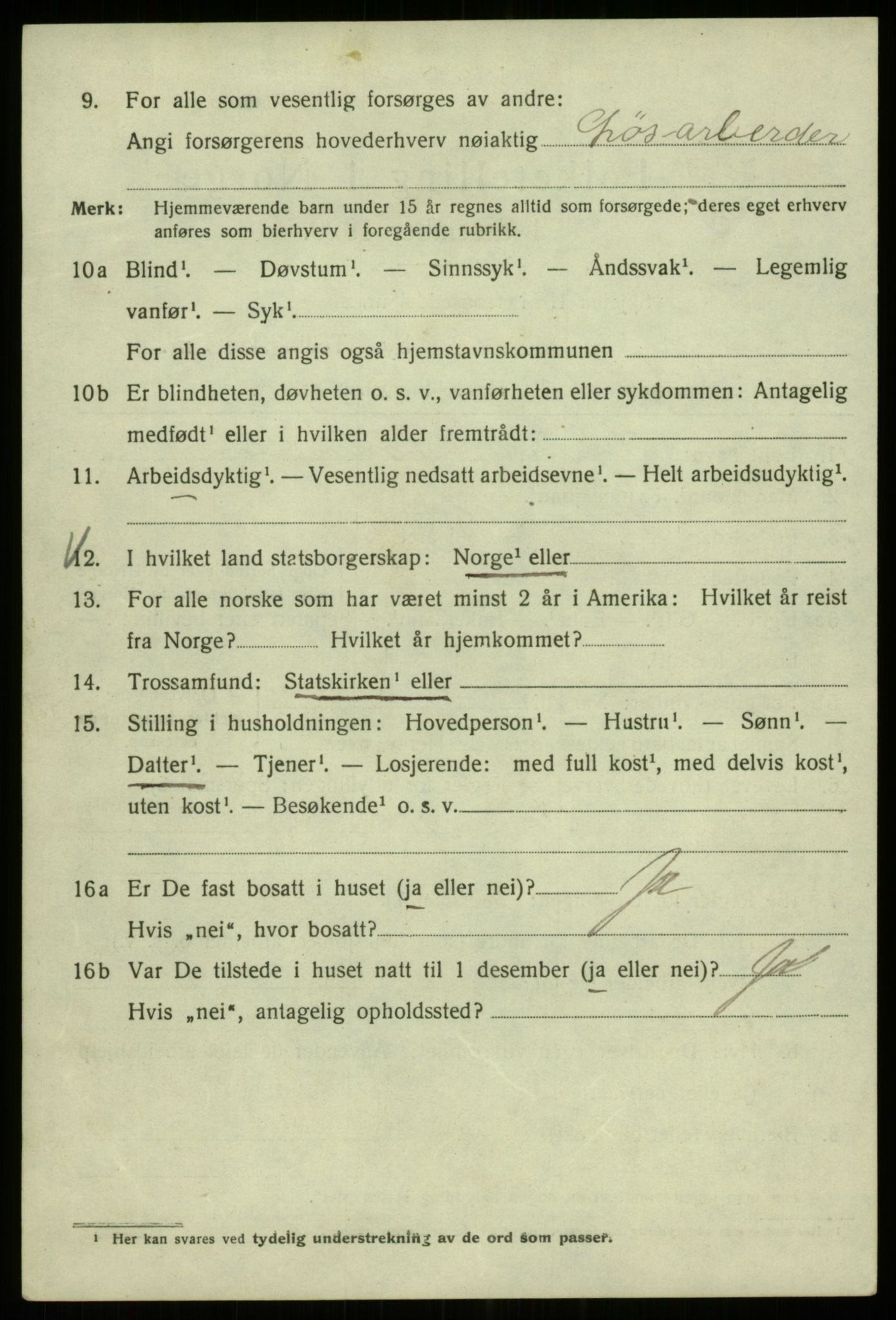 SAB, 1920 census for Bergen, 1920, p. 117867