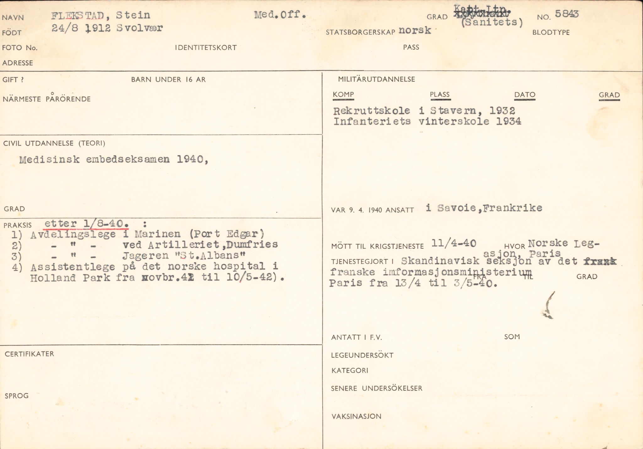 Forsvaret, Forsvarets overkommando/Luftforsvarsstaben, AV/RA-RAFA-4079/P/Pa/L0029: Personellpapirer, 1912, p. 406