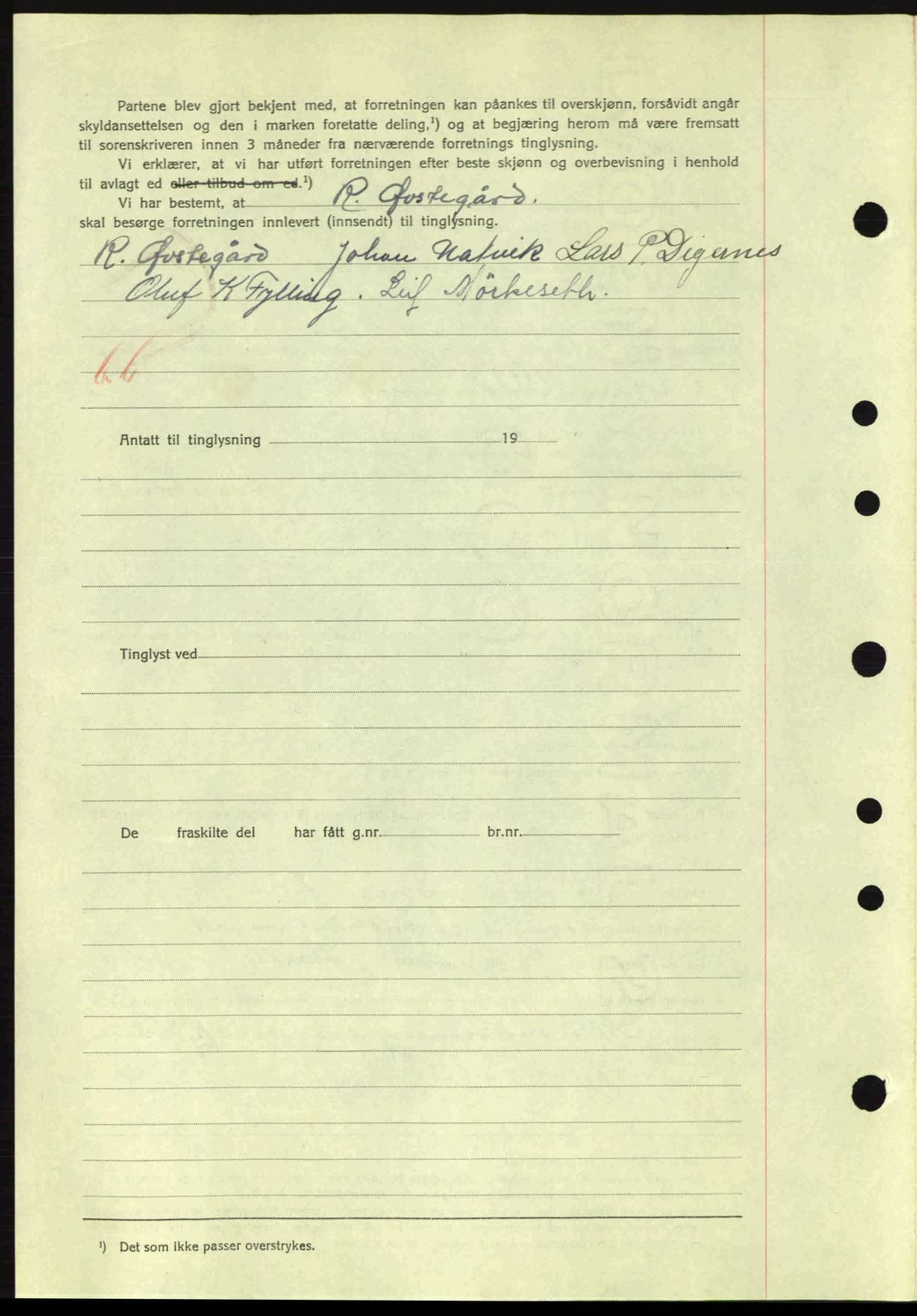 Nordre Sunnmøre sorenskriveri, SAT/A-0006/1/2/2C/2Ca: Mortgage book no. A11, 1941-1941, Diary no: : 774/1941