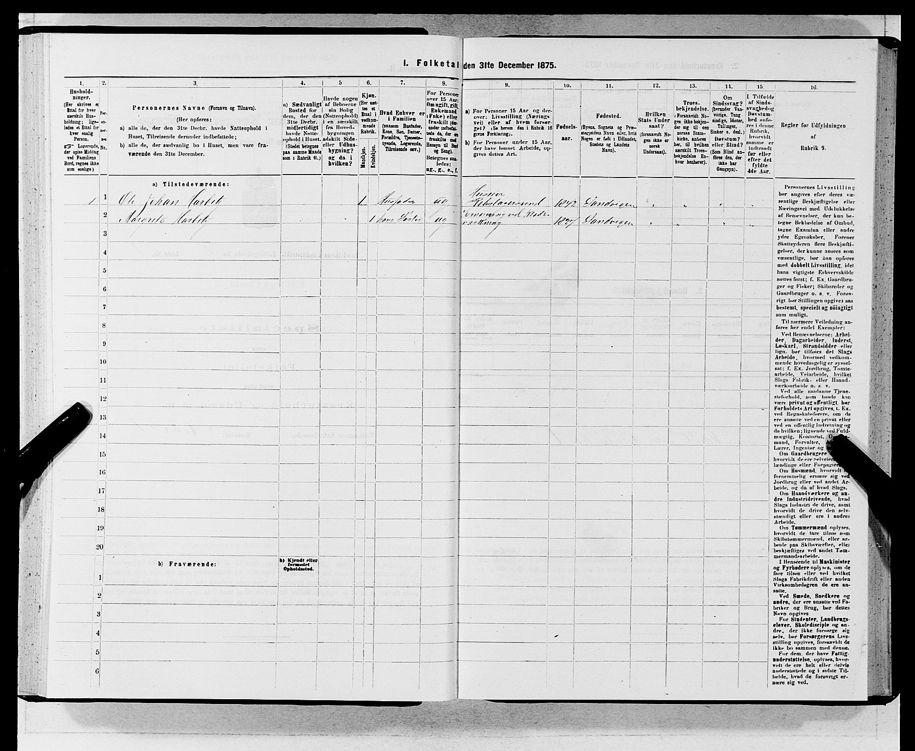 SAB, 1875 census for 1281L Bergen landdistrikt/Domkirken and Sandviken, 1875, p. 170