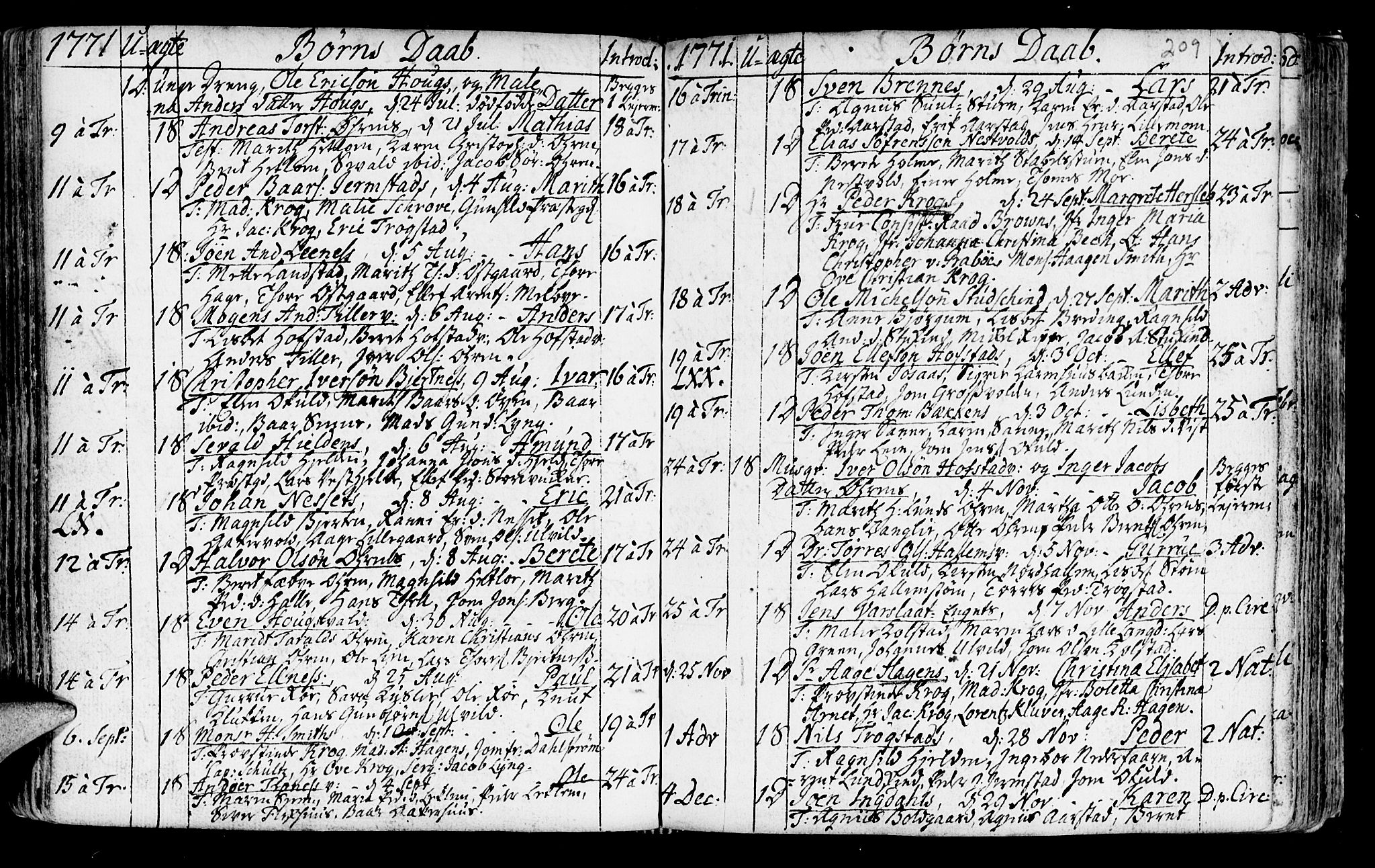 Ministerialprotokoller, klokkerbøker og fødselsregistre - Nord-Trøndelag, SAT/A-1458/723/L0231: Parish register (official) no. 723A02, 1748-1780, p. 209