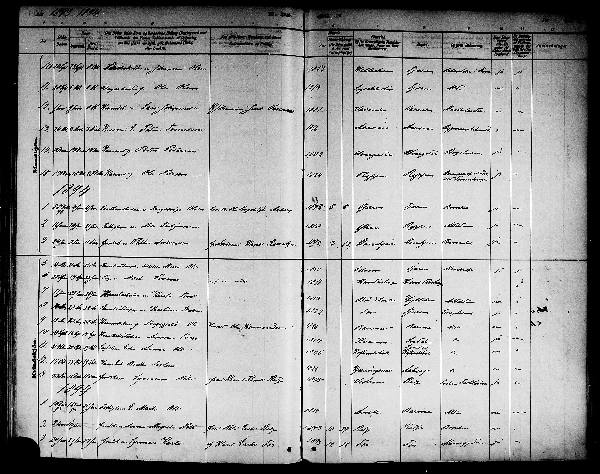 Sogndal sokneprestembete, SAB/A-81301/H/Haa/Haab/L0001: Parish register (official) no. B 1, 1878-1899, p. 164