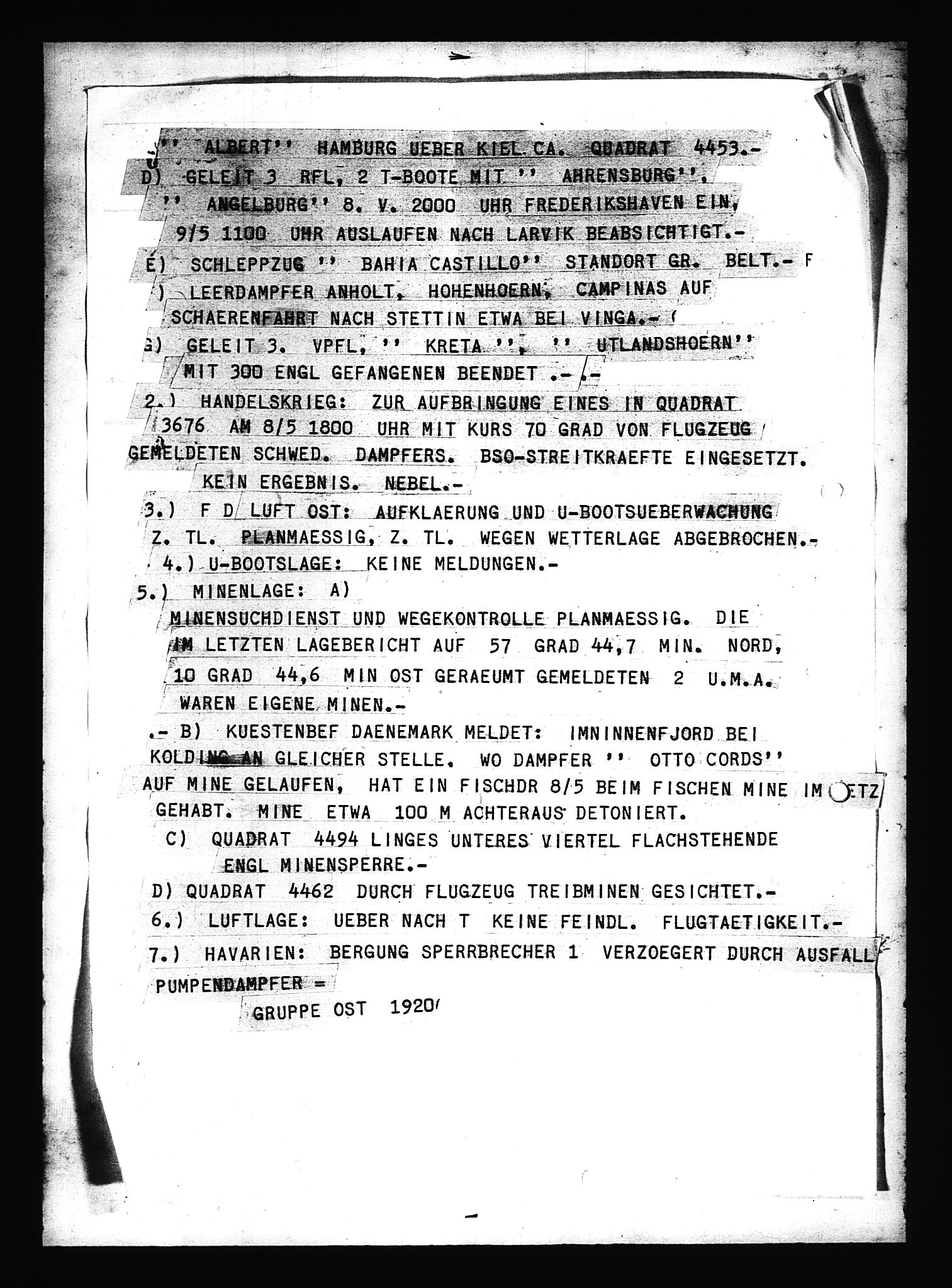 Documents Section, AV/RA-RAFA-2200/V/L0078: Amerikansk mikrofilm "Captured German Documents".
Box No. 717.  FKA jnr. 601/1954., 1940, p. 391