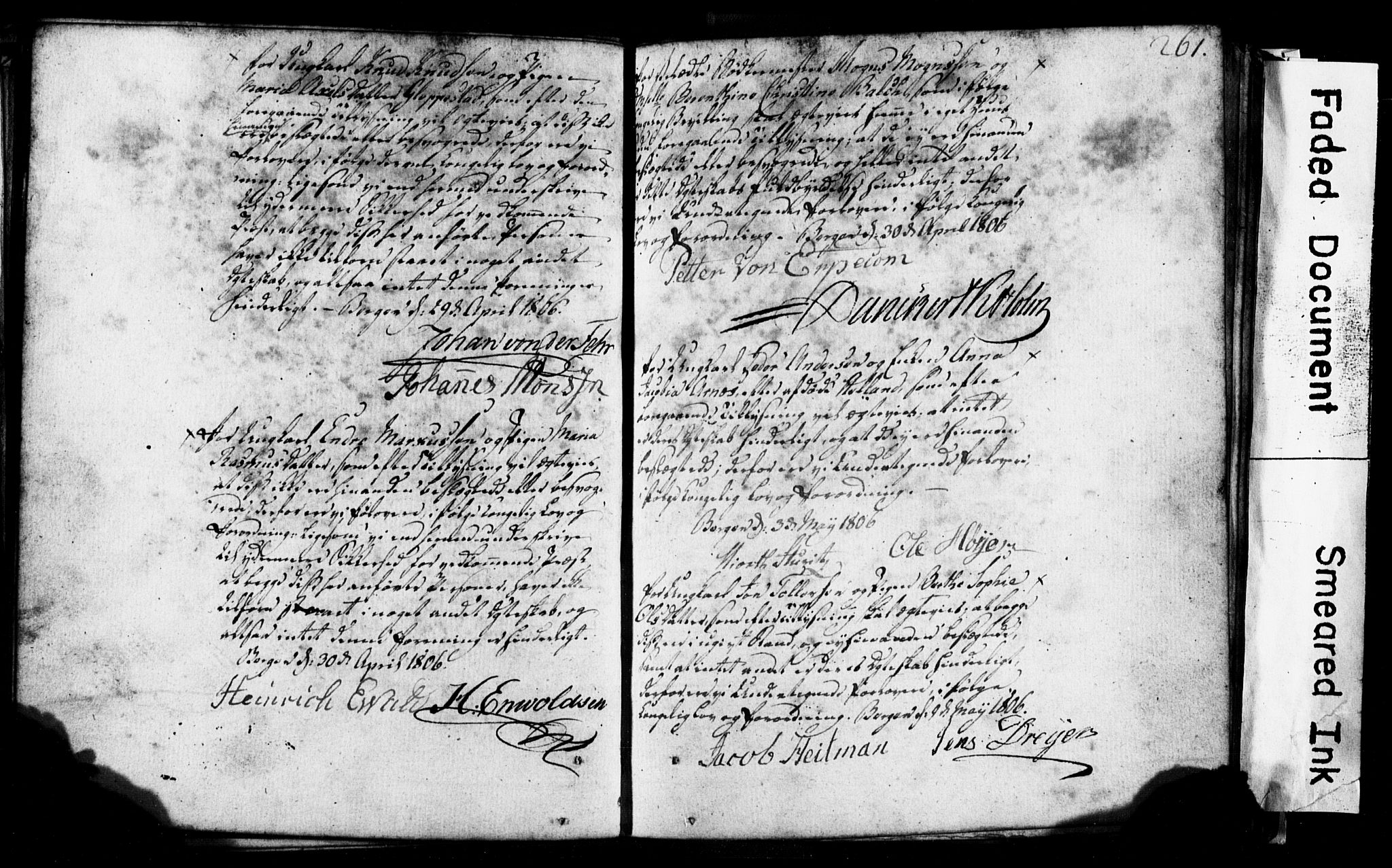 Korskirken sokneprestembete, AV/SAB-A-76101: Best man's statements no. II.5.1, 1776-1816, p. 261