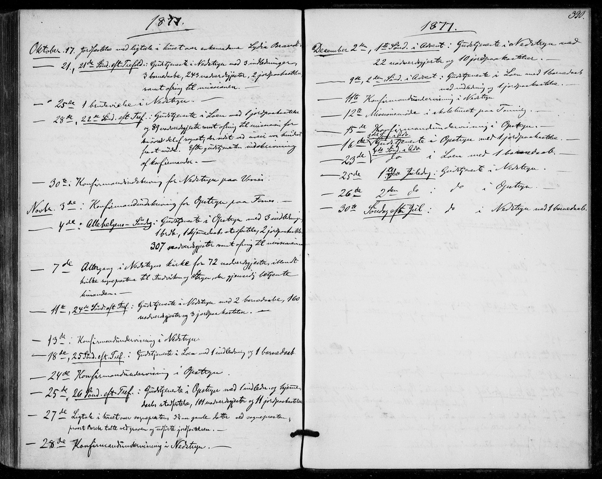 Stryn Sokneprestembete, AV/SAB-A-82501: Parish register (official) no. A 3, 1862-1877, p. 390