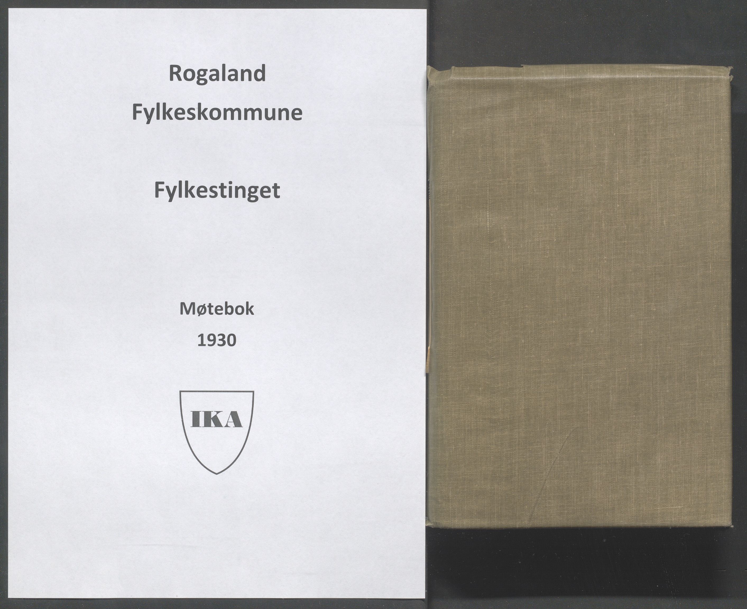 Rogaland fylkeskommune - Fylkesrådmannen , IKAR/A-900/A/Aa/Aaa/L0049: Møtebok , 1930