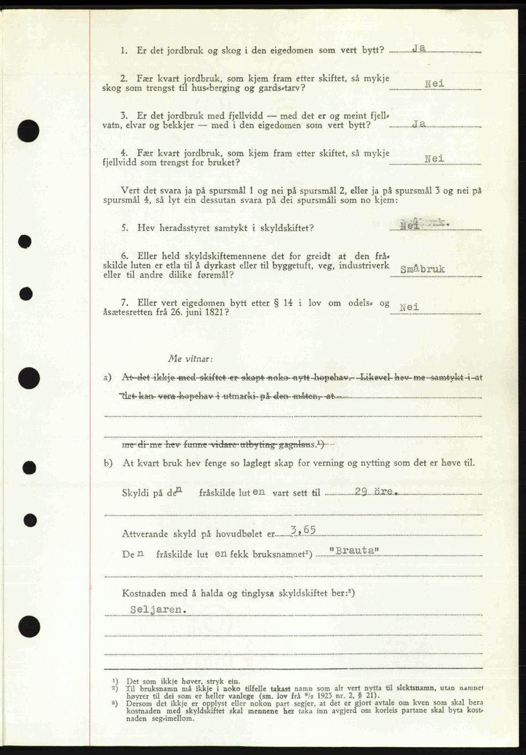 Nordre Sunnmøre sorenskriveri, AV/SAT-A-0006/1/2/2C/2Ca: Mortgage book no. A33, 1949-1950, Diary no: : 295/1950