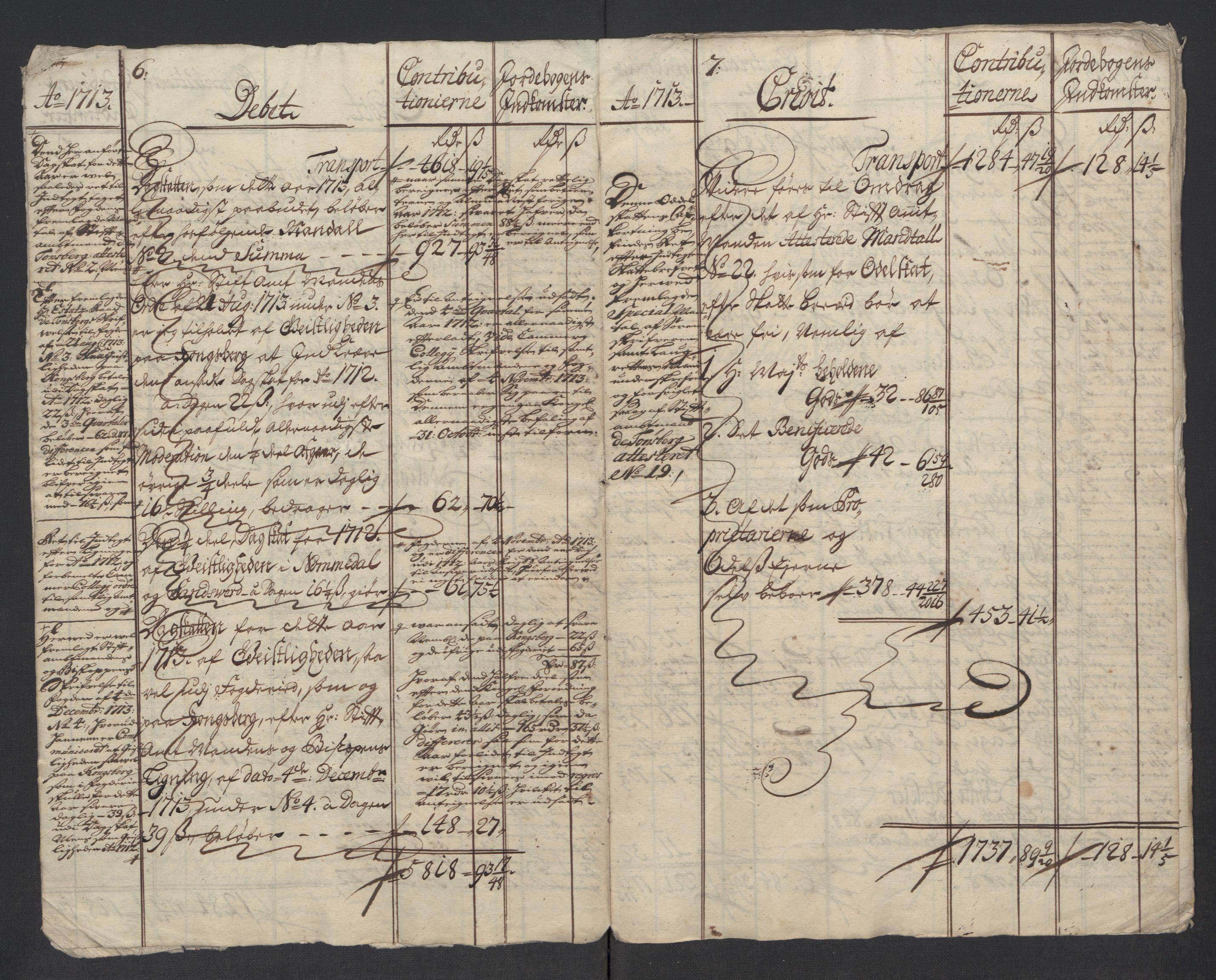 Rentekammeret inntil 1814, Reviderte regnskaper, Fogderegnskap, AV/RA-EA-4092/R24/L1588: Fogderegnskap Numedal og Sandsvær, 1713, p. 7