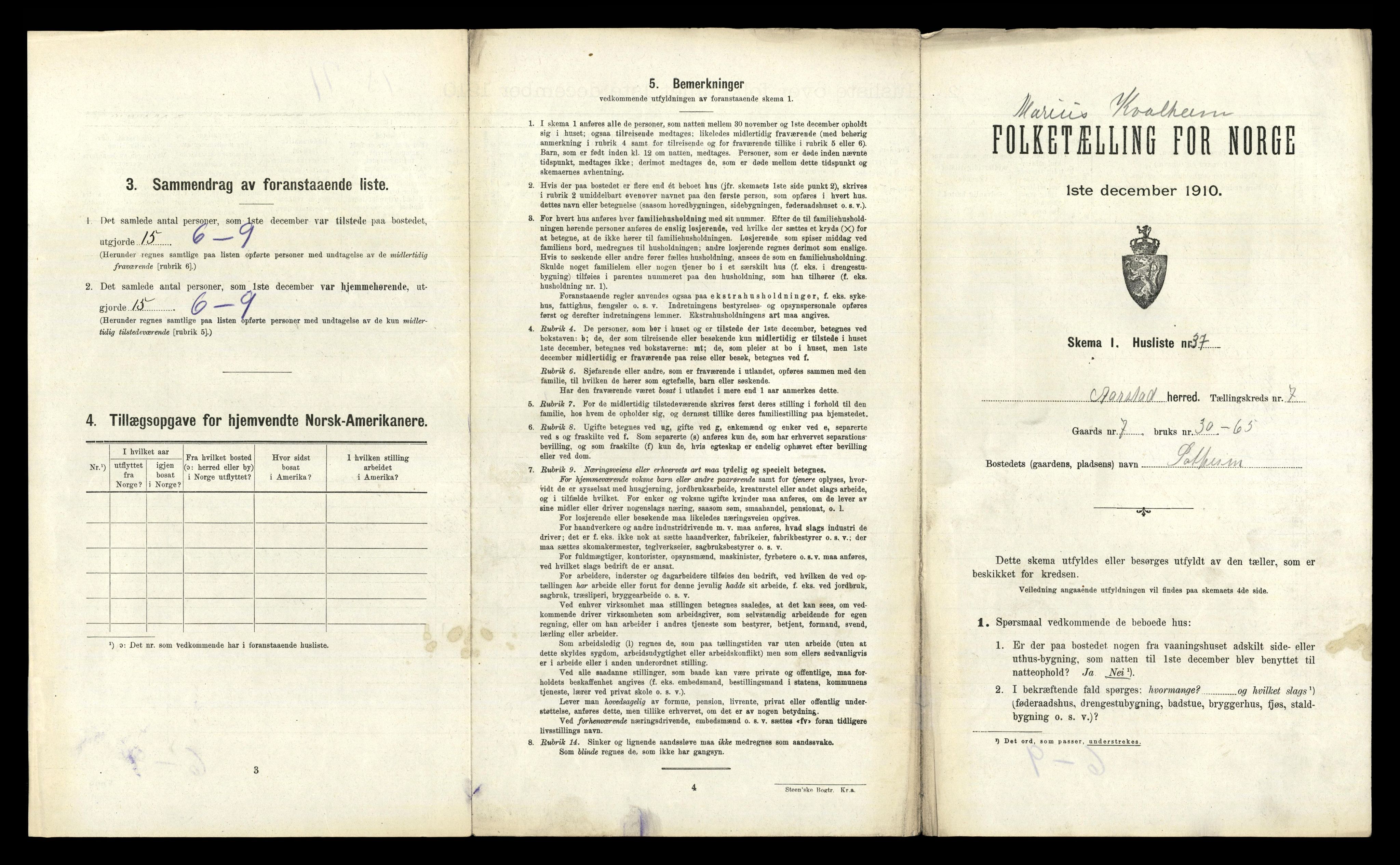 RA, 1910 census for Årstad, 1910, p. 1056