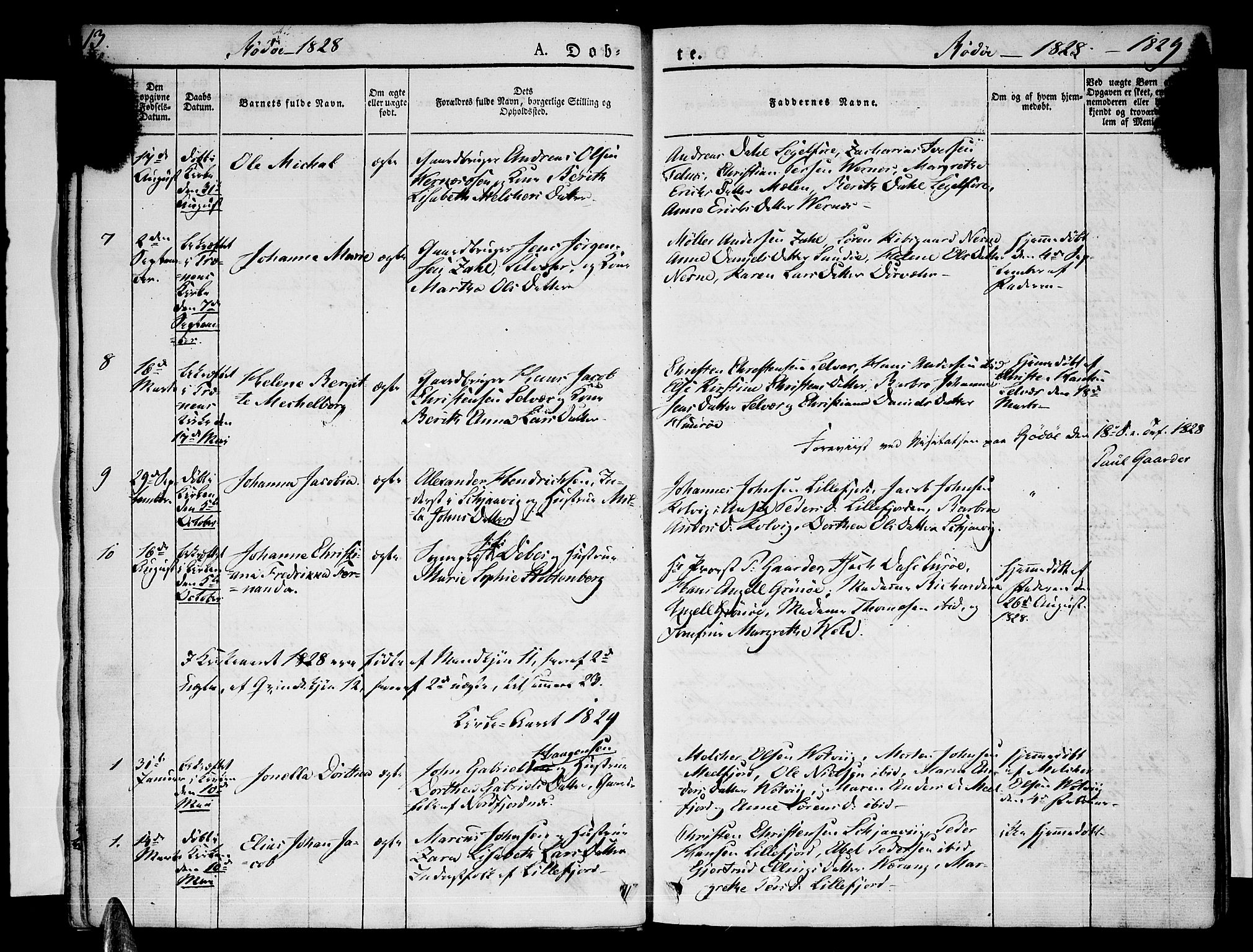 Ministerialprotokoller, klokkerbøker og fødselsregistre - Nordland, SAT/A-1459/841/L0598: Parish register (official) no. 841A06 /1, 1825-1844, p. 13