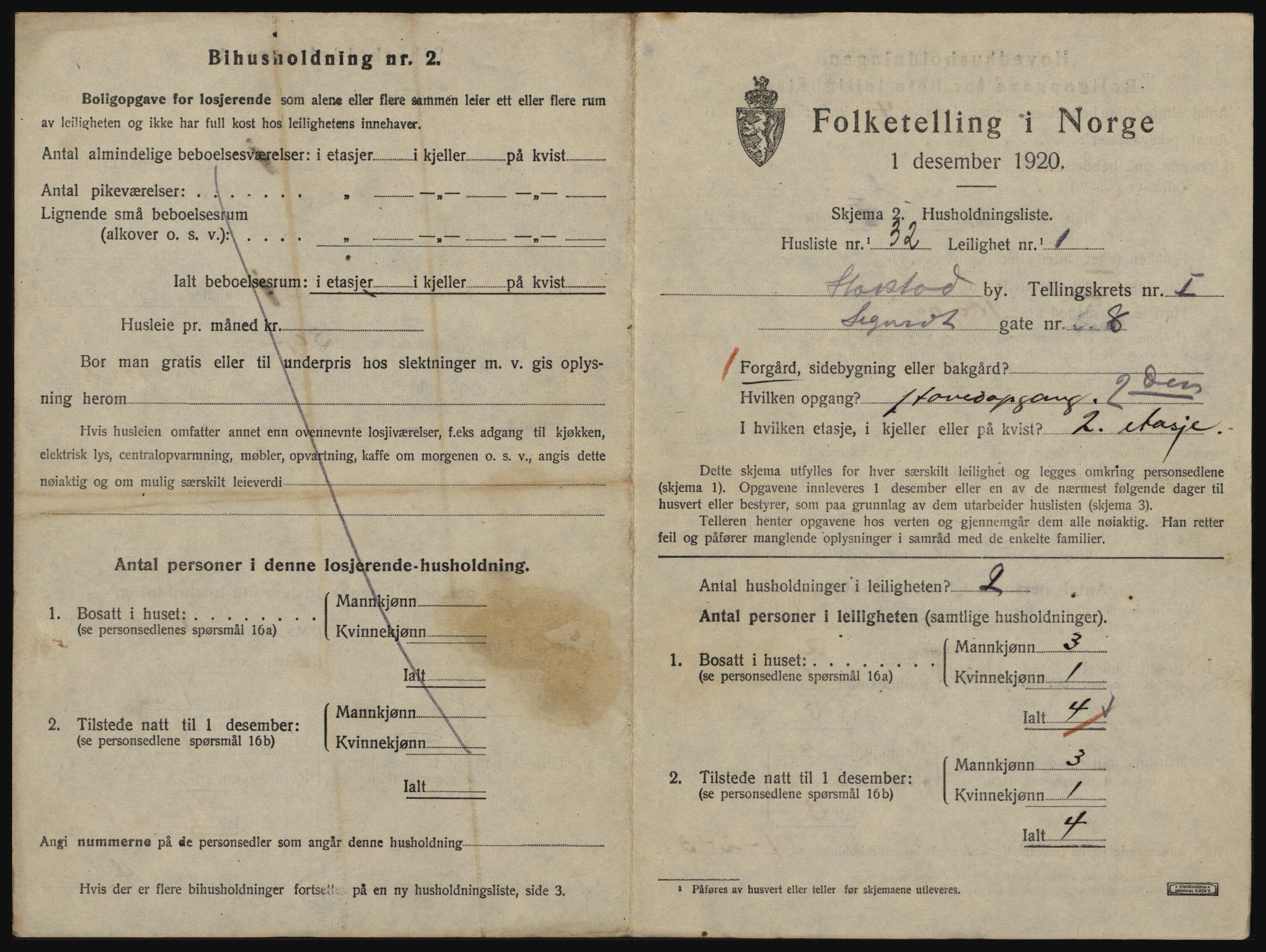 SATØ, 1920 census for Harstad, 1920, p. 991